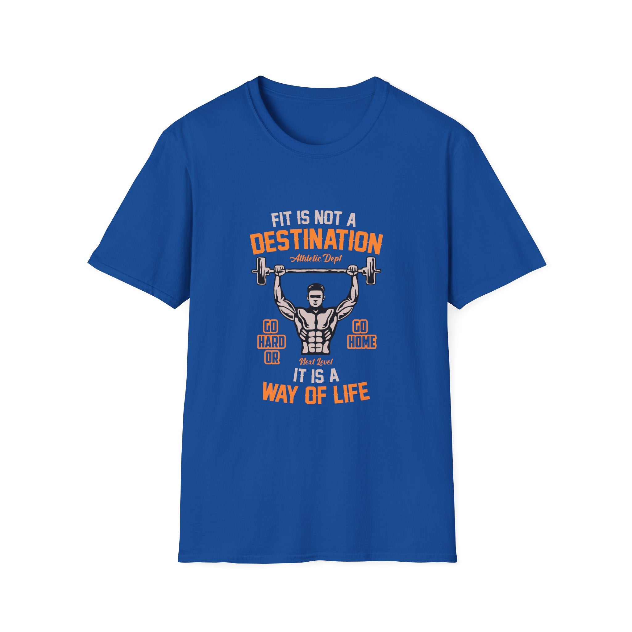 Fit Is Not a Destination Unisex Softstyle T-Shirt, Fitness Apparel, Motivational Tee, Gym Shirt, Gift for Fitness Lovers, Workout Top