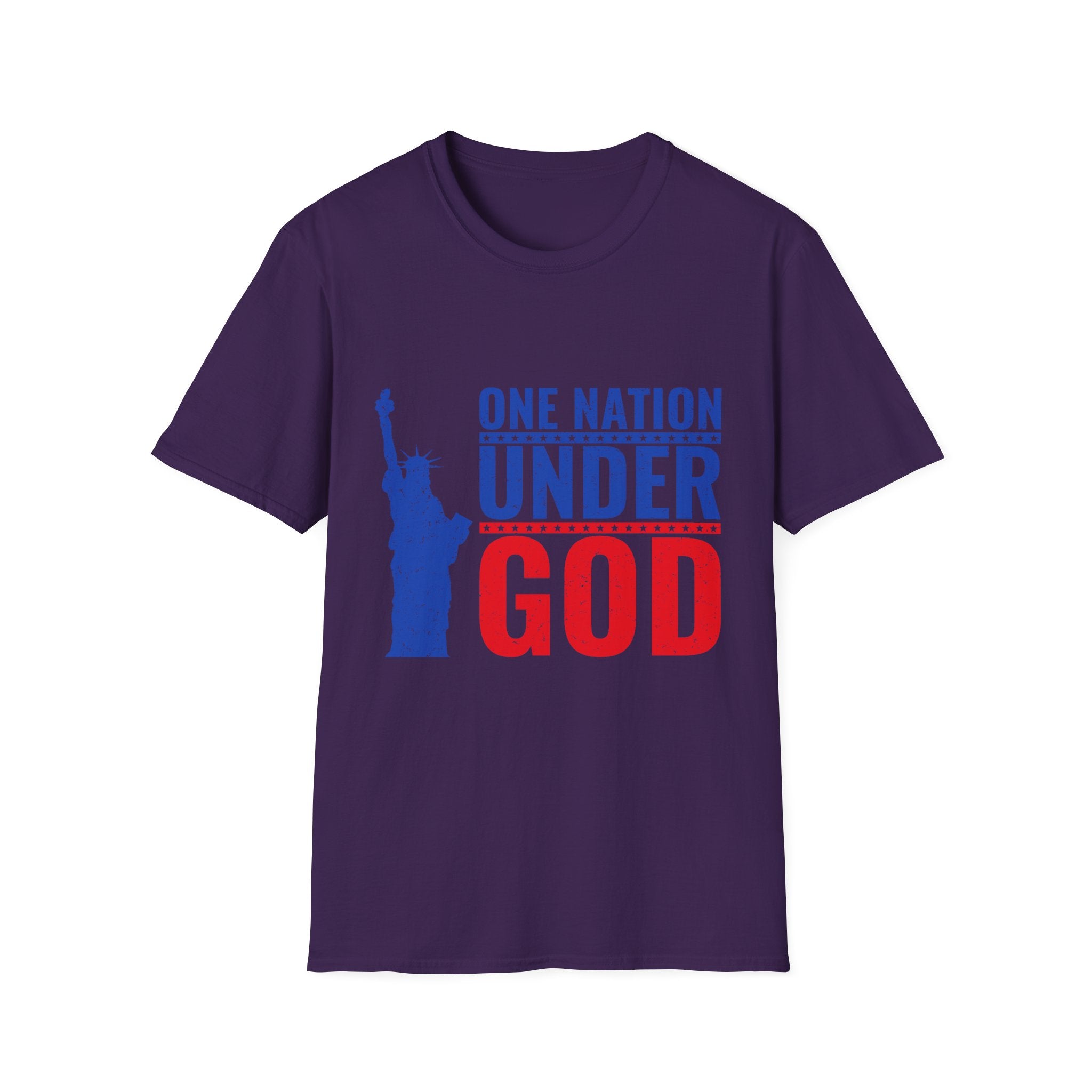 Patriotic Graphic T-Shirt | One Nation Under God | Unisex Casual Wear for Holidays, Independence Day, Family Gatherings, Political [...]