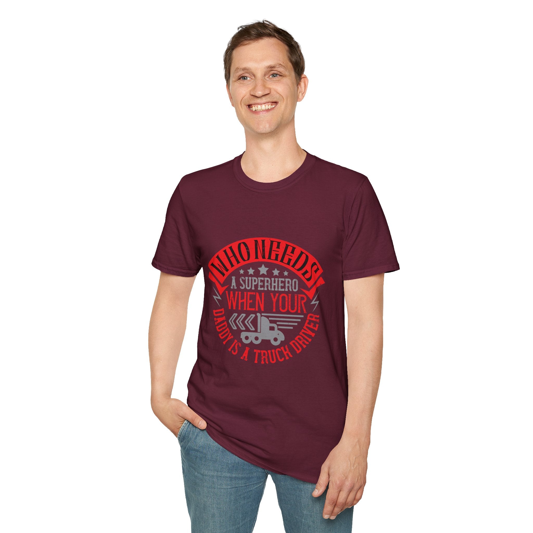 Superhero Dad Truck Driver T-Shirt, Father's Day Gift, Unisex Tee