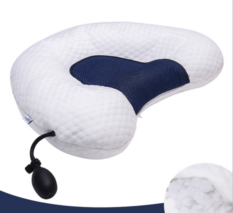 Cervical inflatable neck pillow