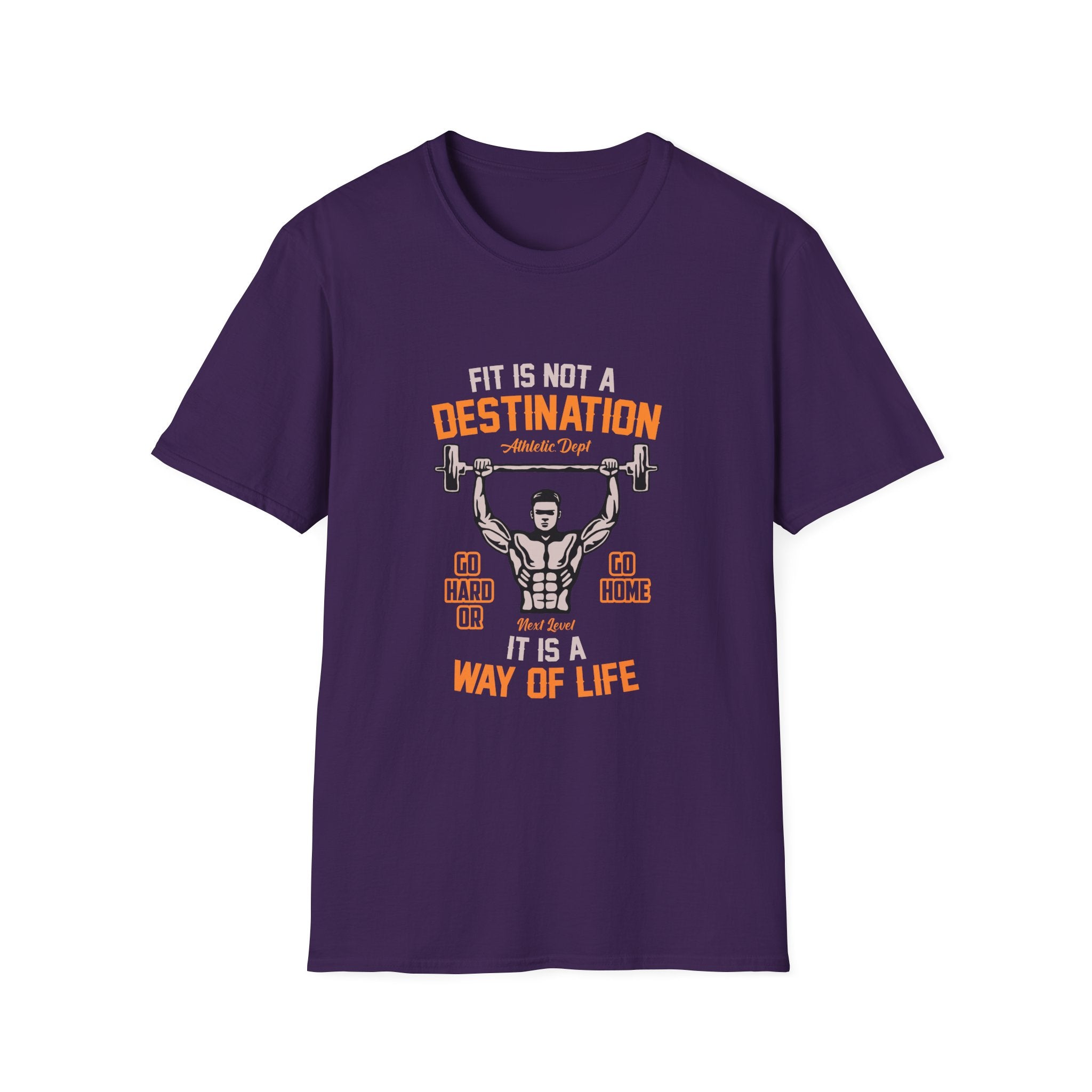Fit Is Not a Destination Unisex Softstyle T-Shirt, Fitness Apparel, Motivational Tee, Gym Shirt, Gift for Fitness Lovers, Workout Top
