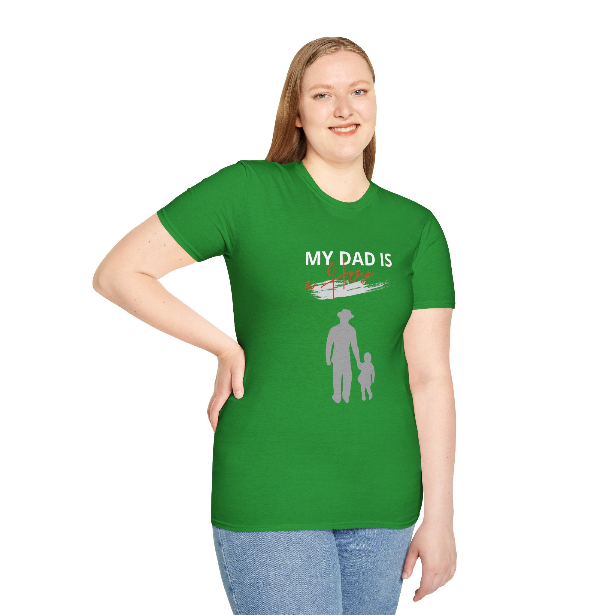 My Dad Is a Hero Unisex T-Shirt, Father's Day Gift, Casual Wear