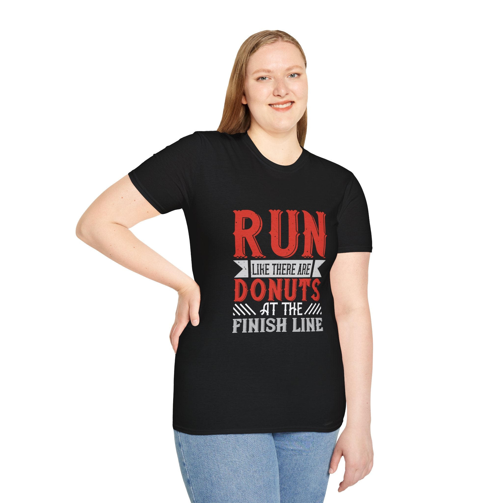 Playful Fitness T-Shirt - Perfect for Runners, Gift for Donut Lovers