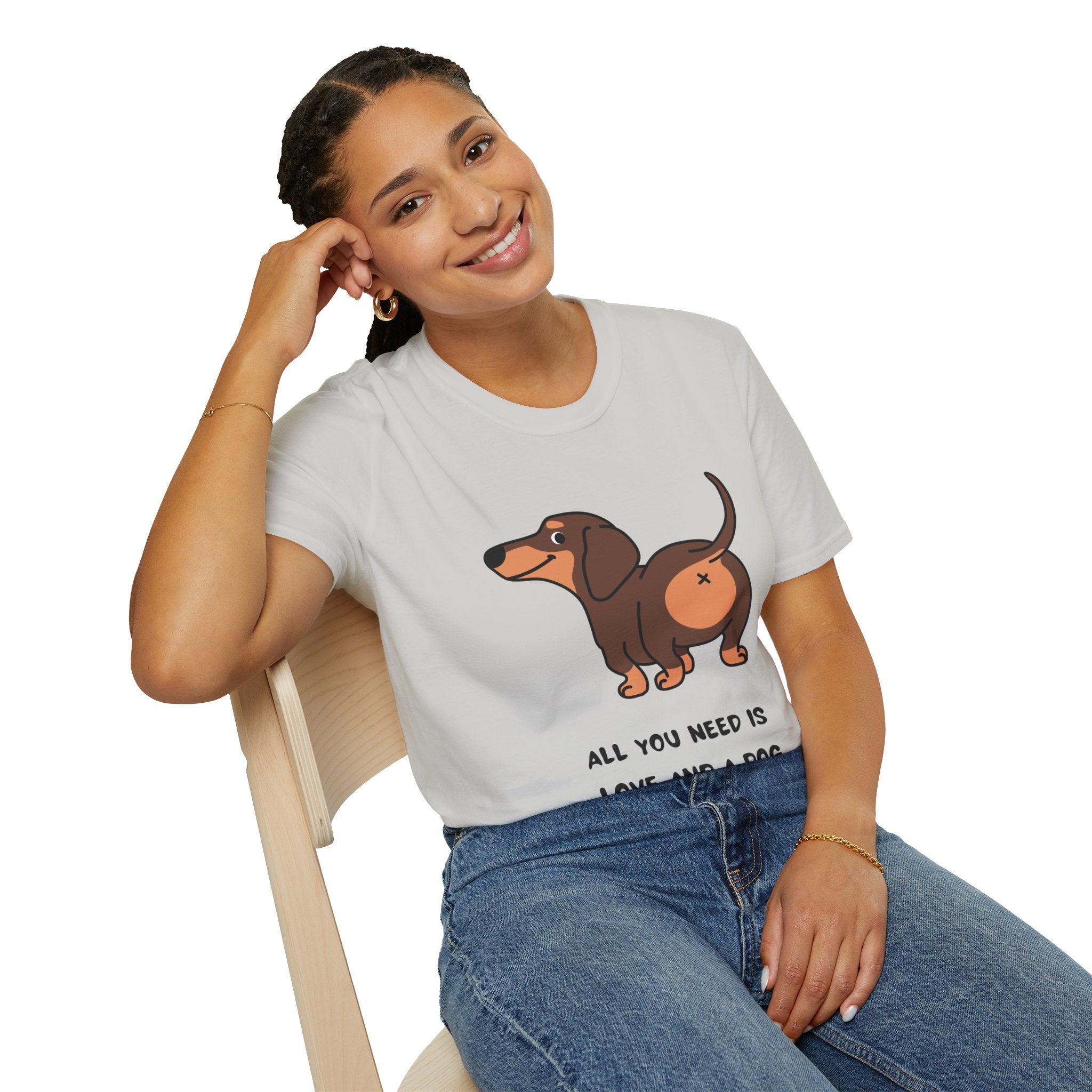 All You Need Is Love and a Dog T-Shirt - Cute Pet Lover Tee