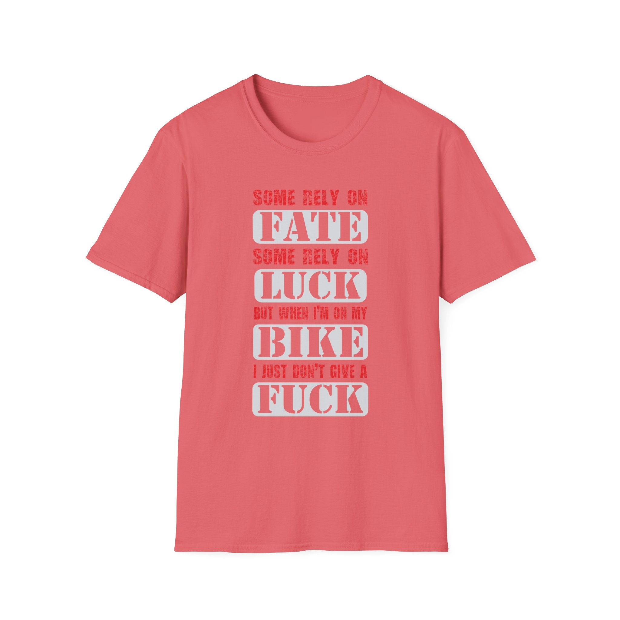 Rebellious Unisex T-Shirt - Fate, Luck, Bike, Adventure Shirt, Perfect for Bikers, Casual Wear, Gifts for Friends, Unique Graphic Tee