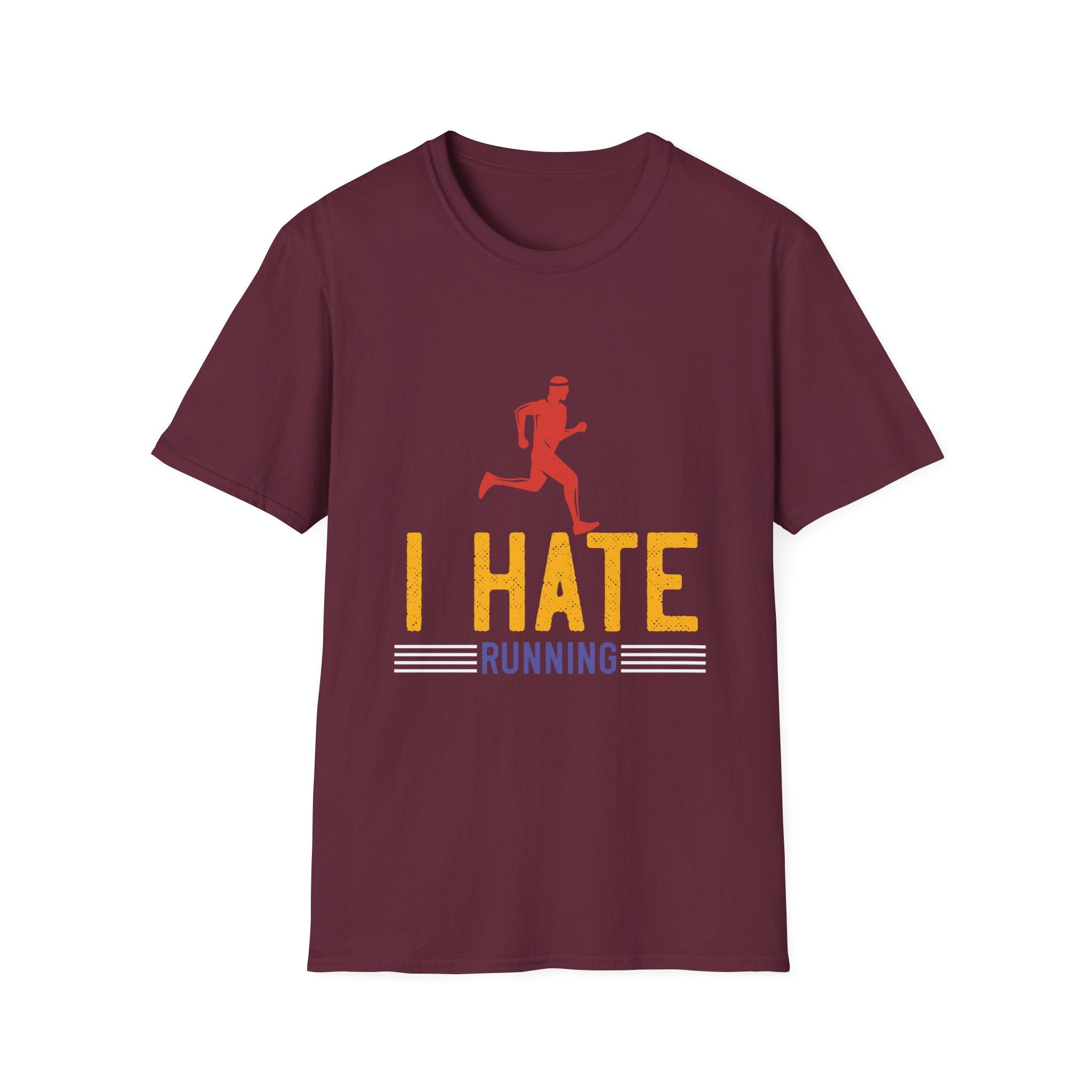 Unisex Softstyle T-Shirt with 'I Hate Running' Slogan