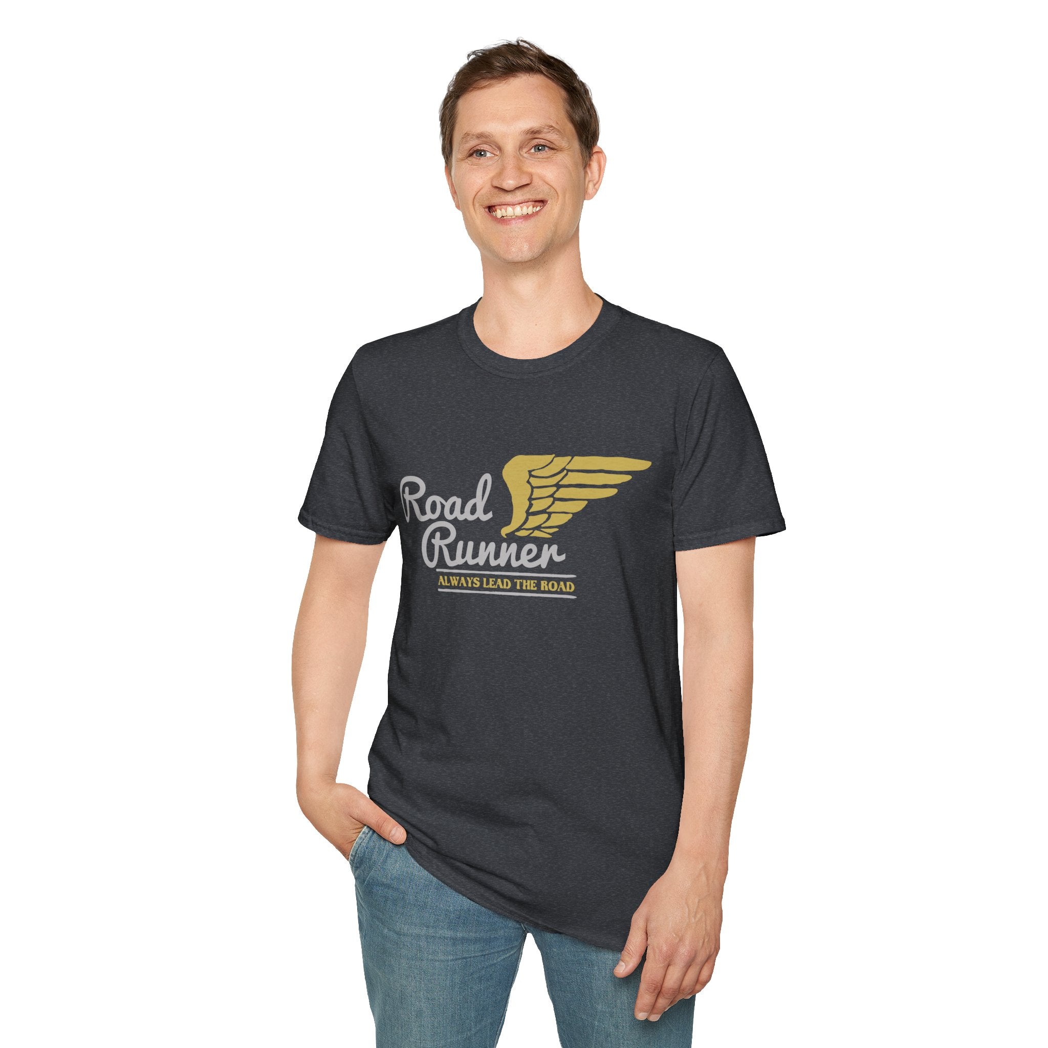 Road Runner Unisex Softstyle T-Shirt | Perfect Gift for Runners, Sports Lovers, Fitness Enthusiasts, Casual Wear, Marathon Events