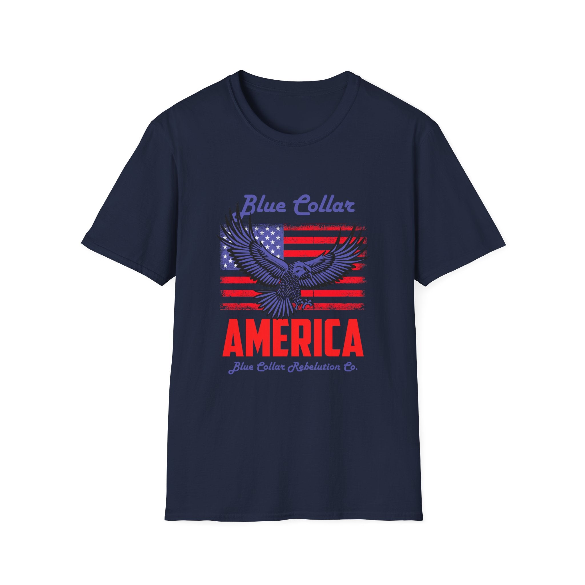 Patriotic Eagle T-Shirt, Blue Collar Pride Shirt, USA Independence Day Tee, Vintage American Apparel, Unisex Graphic Tee