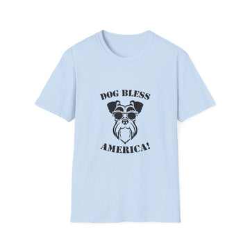 Dog Bless America T-Shirt, Unisex Tee, Dog Lover Gift, Independence Day Apparel, Pet Enthusiast Shirt, Cute Animal T-Shirt