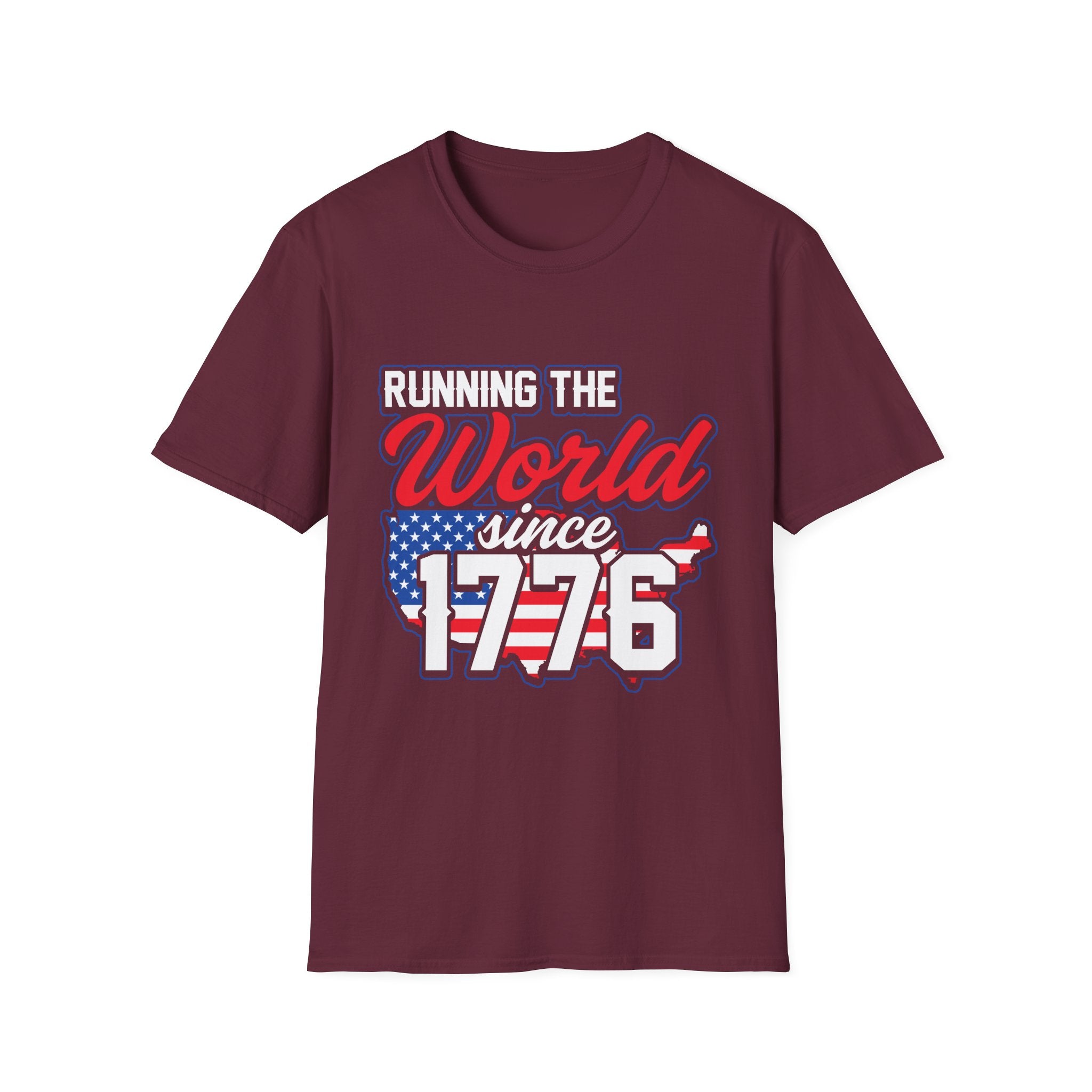 Patriotic Running T-Shirt: Celebrate Freedom, 4th of July, Sports Events, Unisex Tee, Gift for Fitness Lovers, Casual Wear