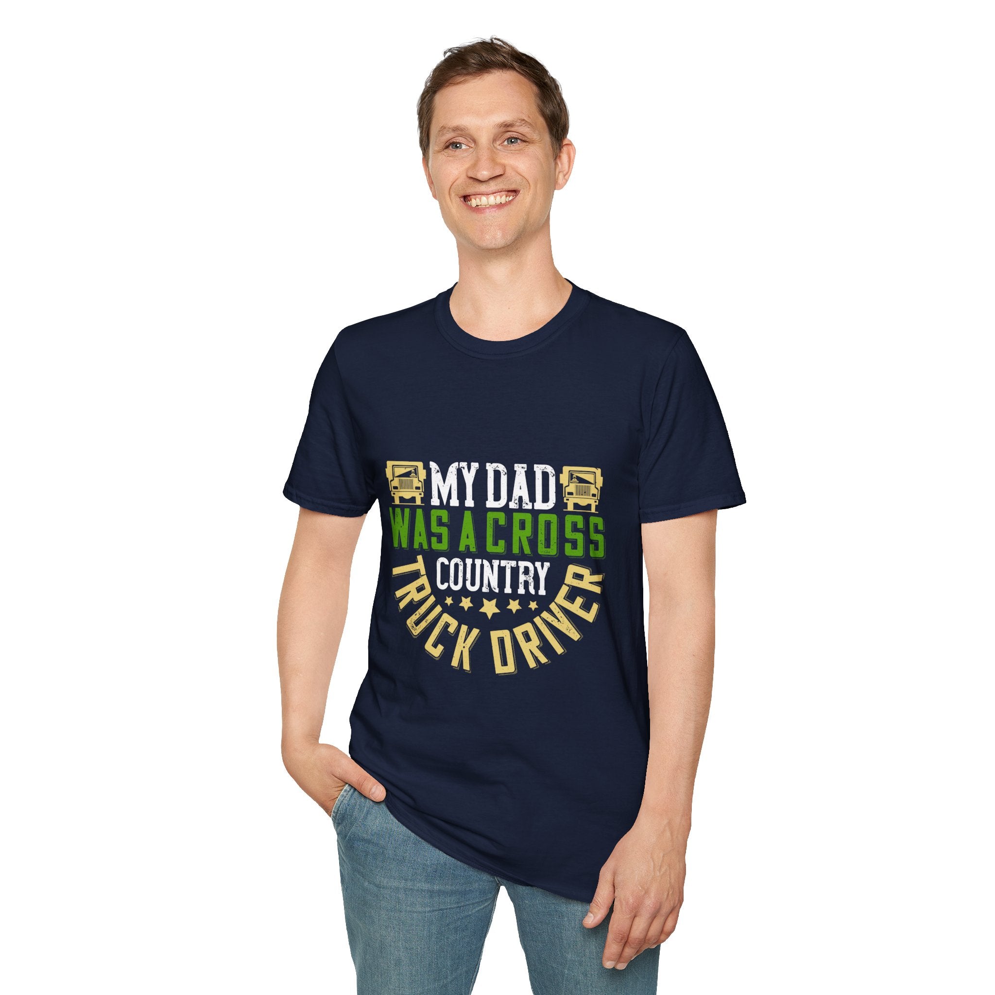 Proud Truck Driver T-Shirt, Father's Day Gift, Dad Appreciation, Cross Country Driving, Unisex Softstyle Tee