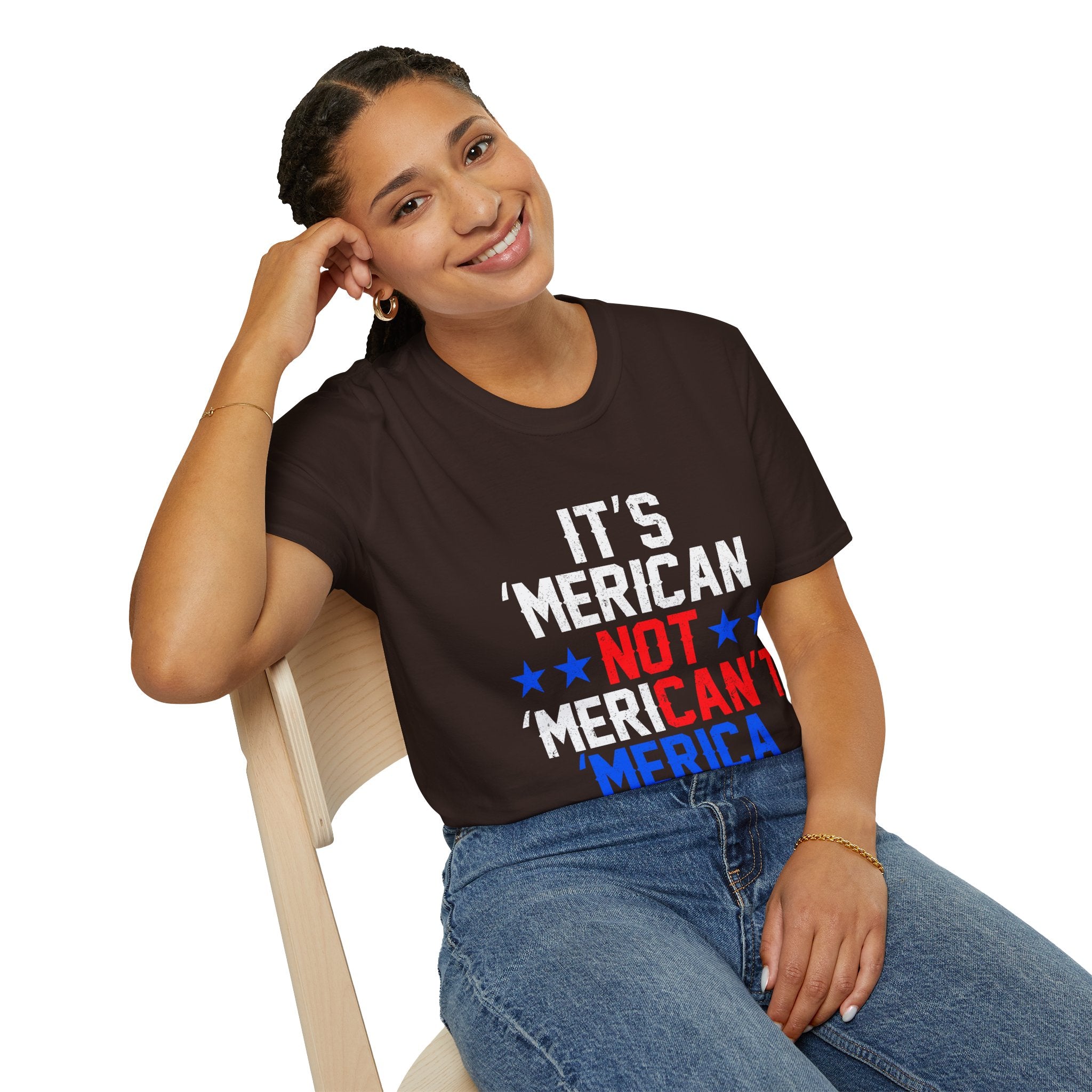 Patriotic Graphic Tee for Freedom Lovers - Unisex Softstyle T-Shirt, Casual Wear, Independence Day, Election Shirt, Gift Idea