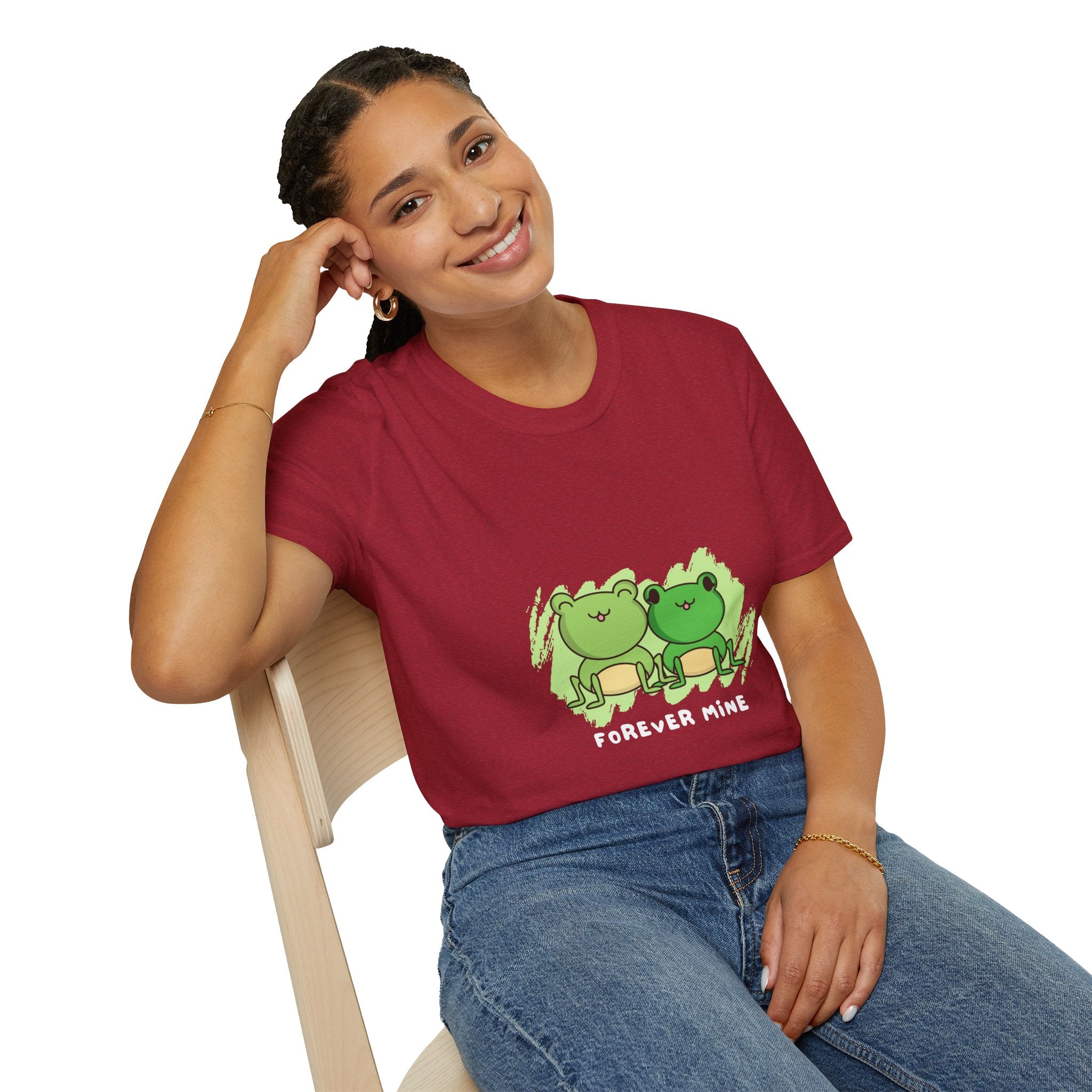 Forever Mine Couple T-Shirt, Cute Frog Lovers Gift, Unisex Softstyle Tee
