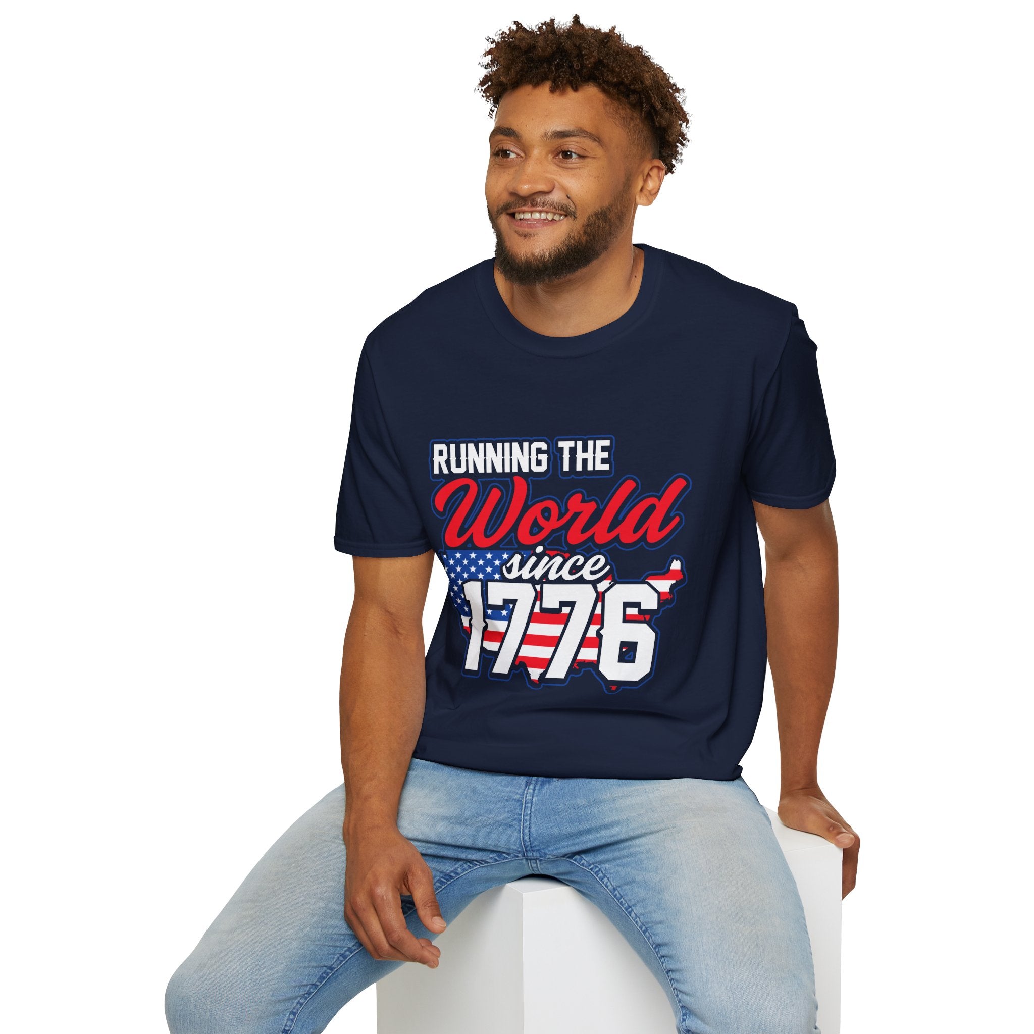 Patriotic Running T-Shirt: Celebrate Freedom, 4th of July, Sports Events, Unisex Tee, Gift for Fitness Lovers, Casual Wear