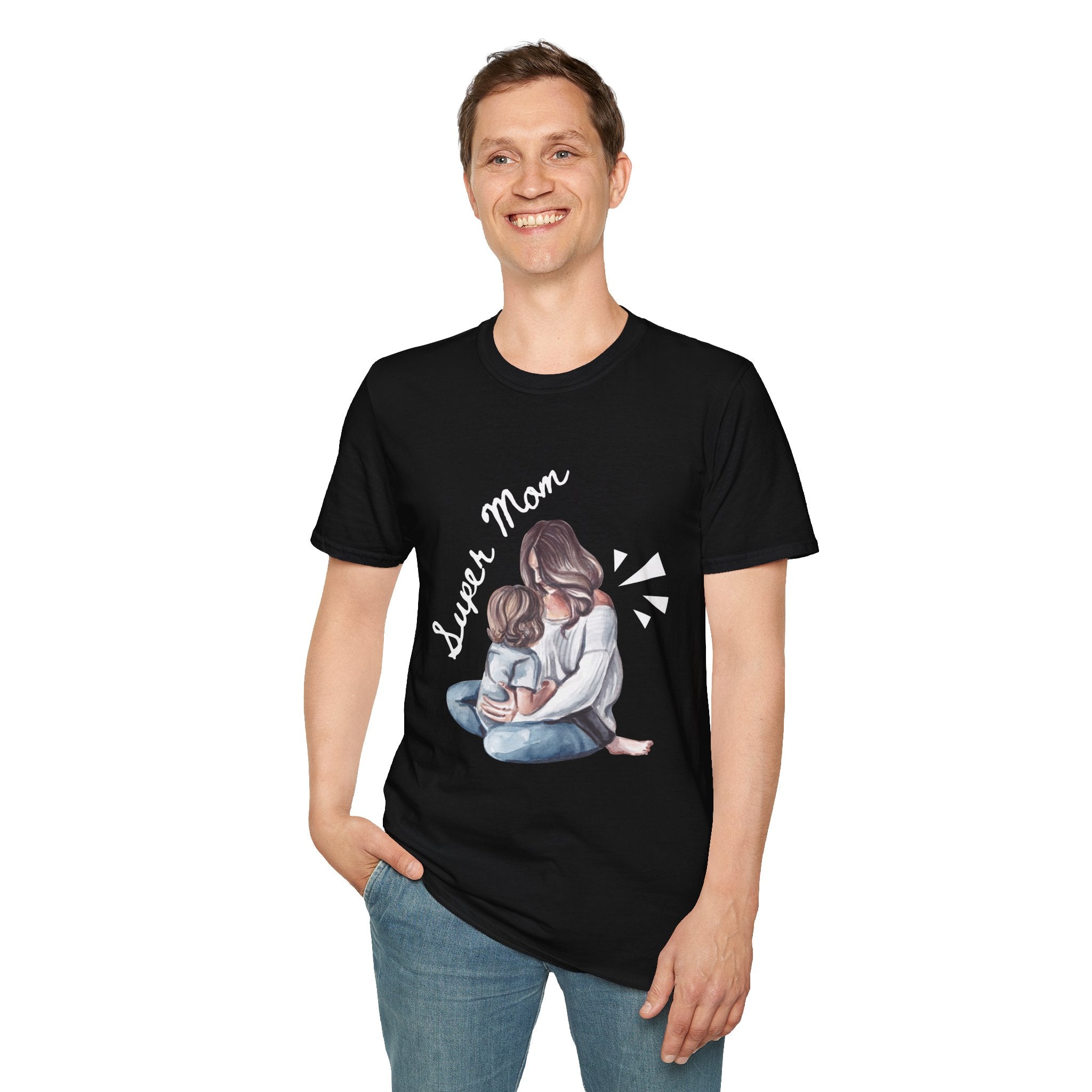 Super Mom T-Shirt - Unisex Softstyle Tee for Mother's Day