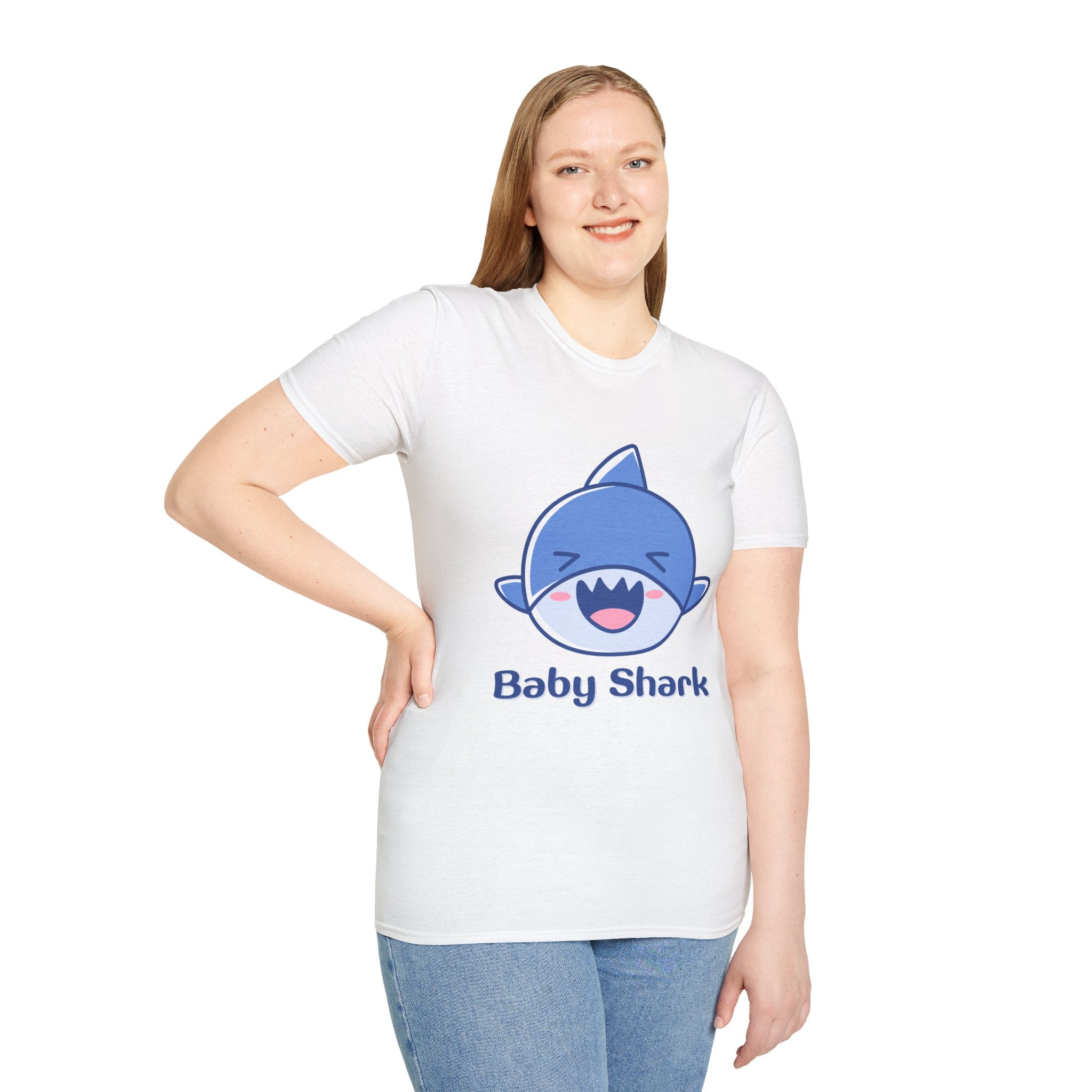 Baby Shark Softstyle T-Shirt, Fun Kids Tee, Cute Baby Shark Shirt