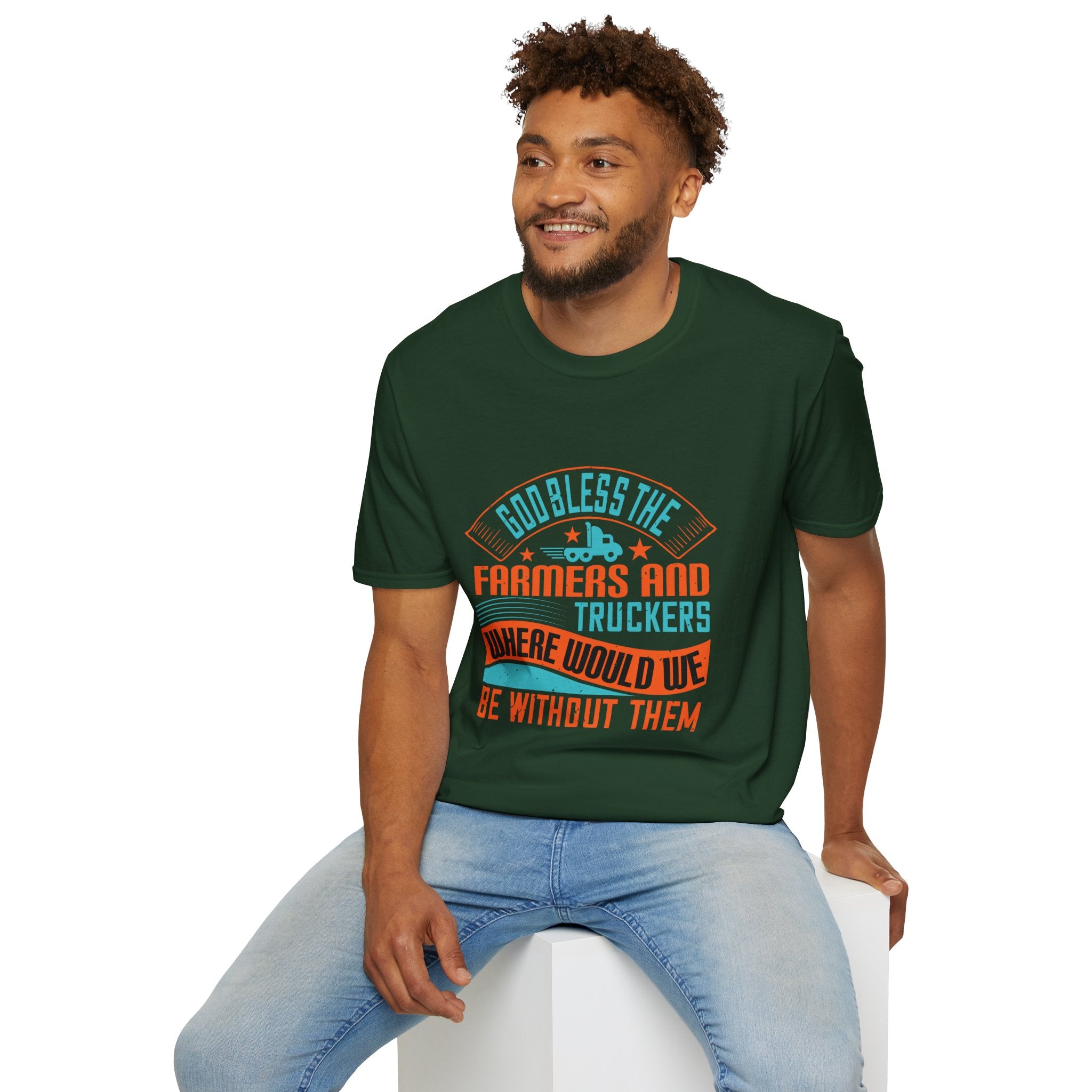 Inspirational Farmers and Truckers T-Shirt, Unisex Softstyle Tee