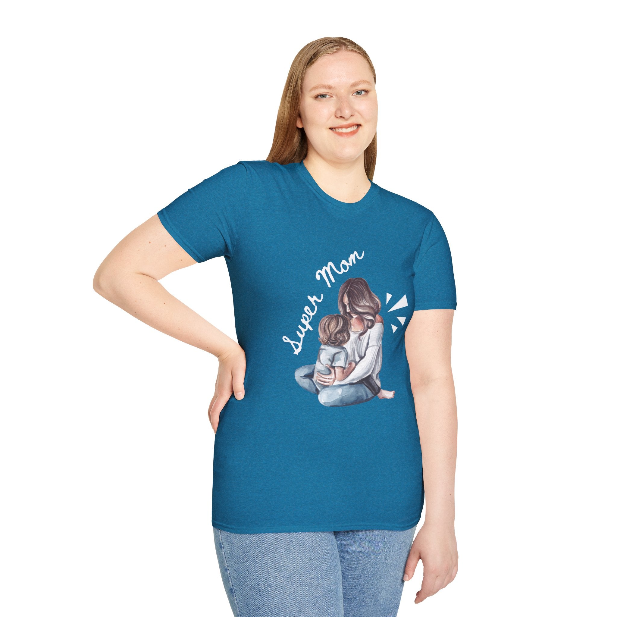 Super Mom T-Shirt - Unisex Softstyle Tee for Mother's Day