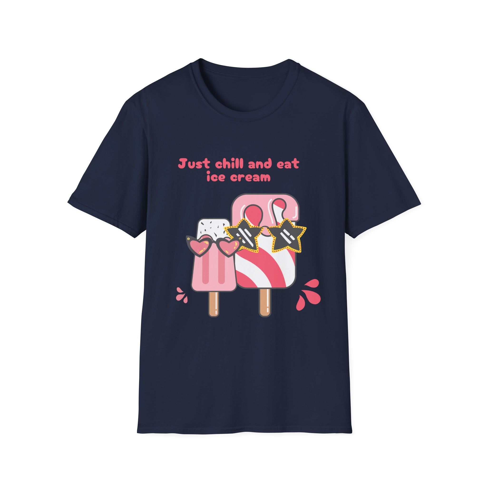 Summer Chill Ice Cream T-Shirt, Unisex Softstyle Tee, Cute Graphic Shirt