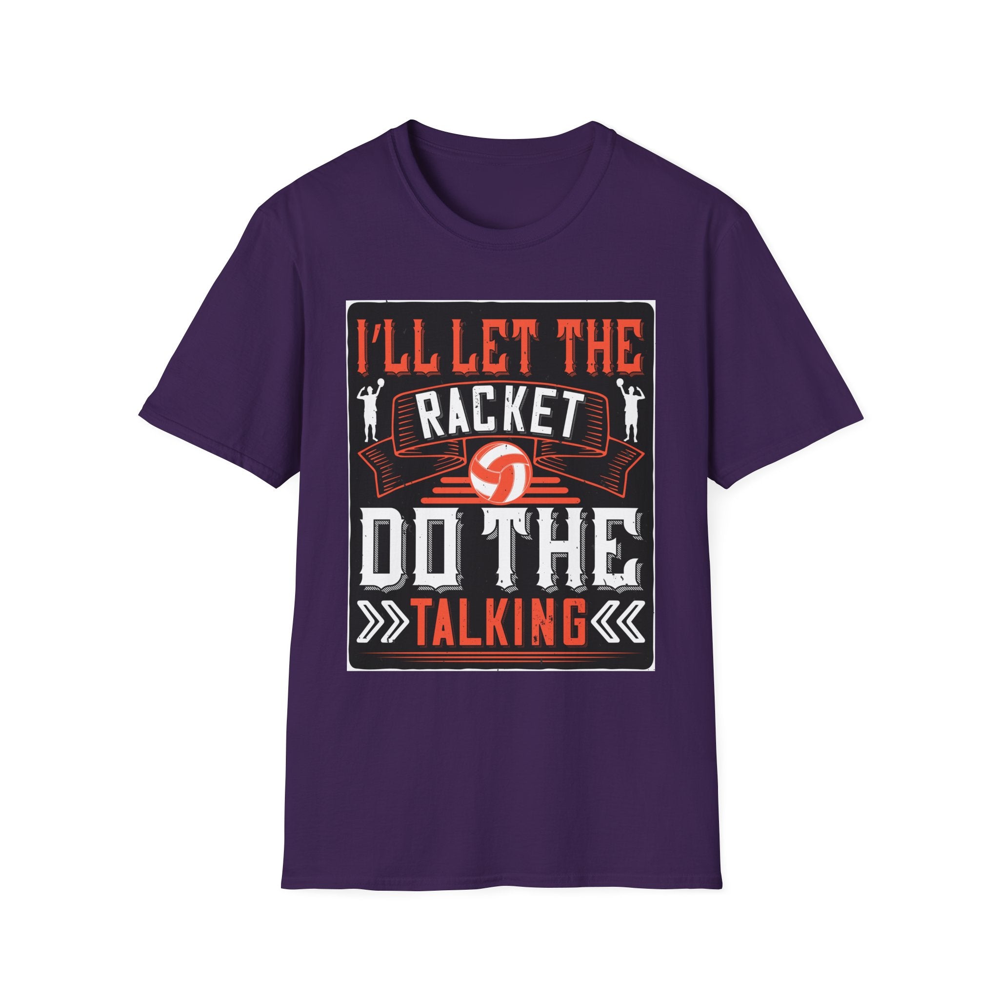 Sporty Unisex Softstyle T-Shirt | Inspirational Racket Design | Ideal for Sports Lovers, Coaches, and Gifts