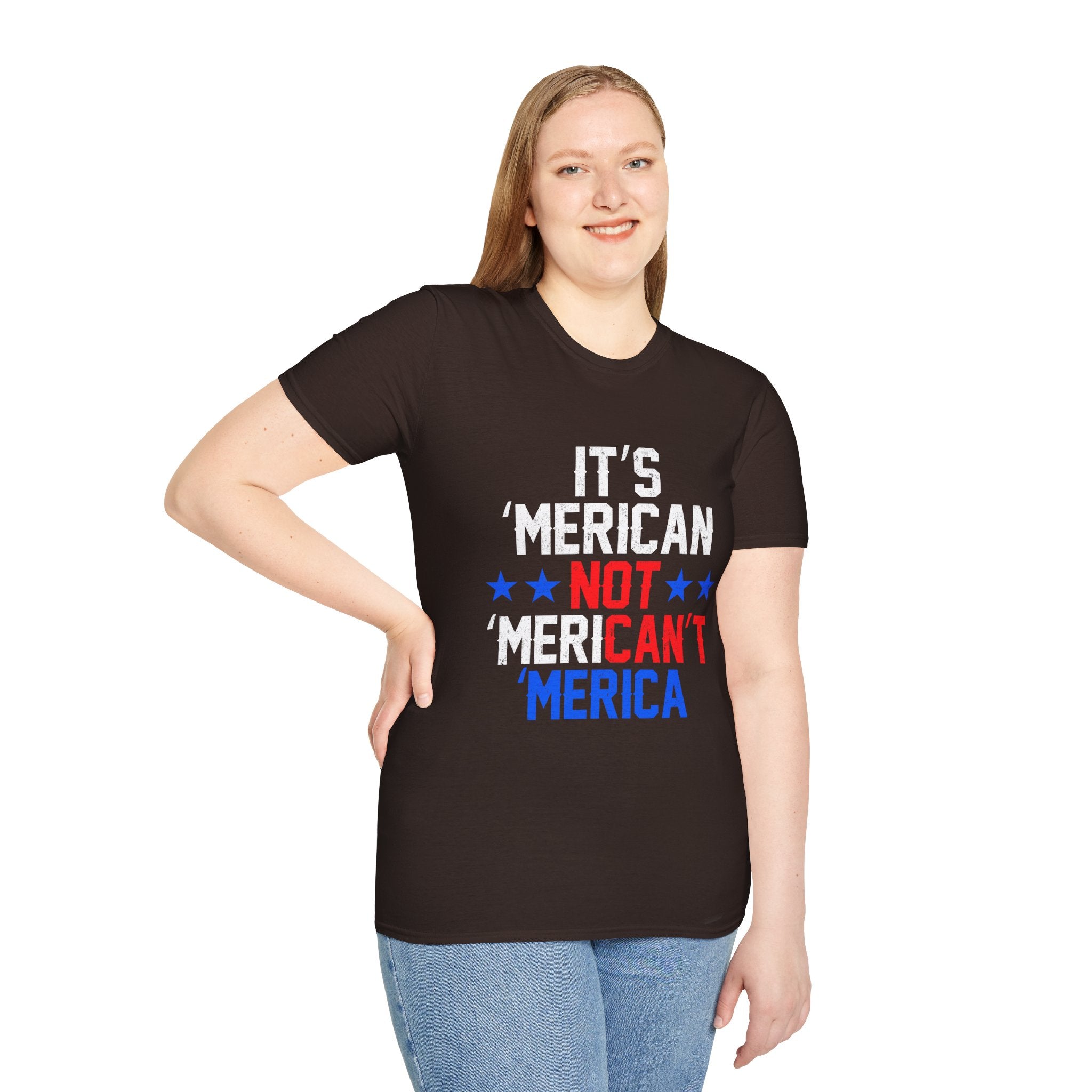 Patriotic Graphic Tee for Freedom Lovers - Unisex Softstyle T-Shirt, Casual Wear, Independence Day, Election Shirt, Gift Idea