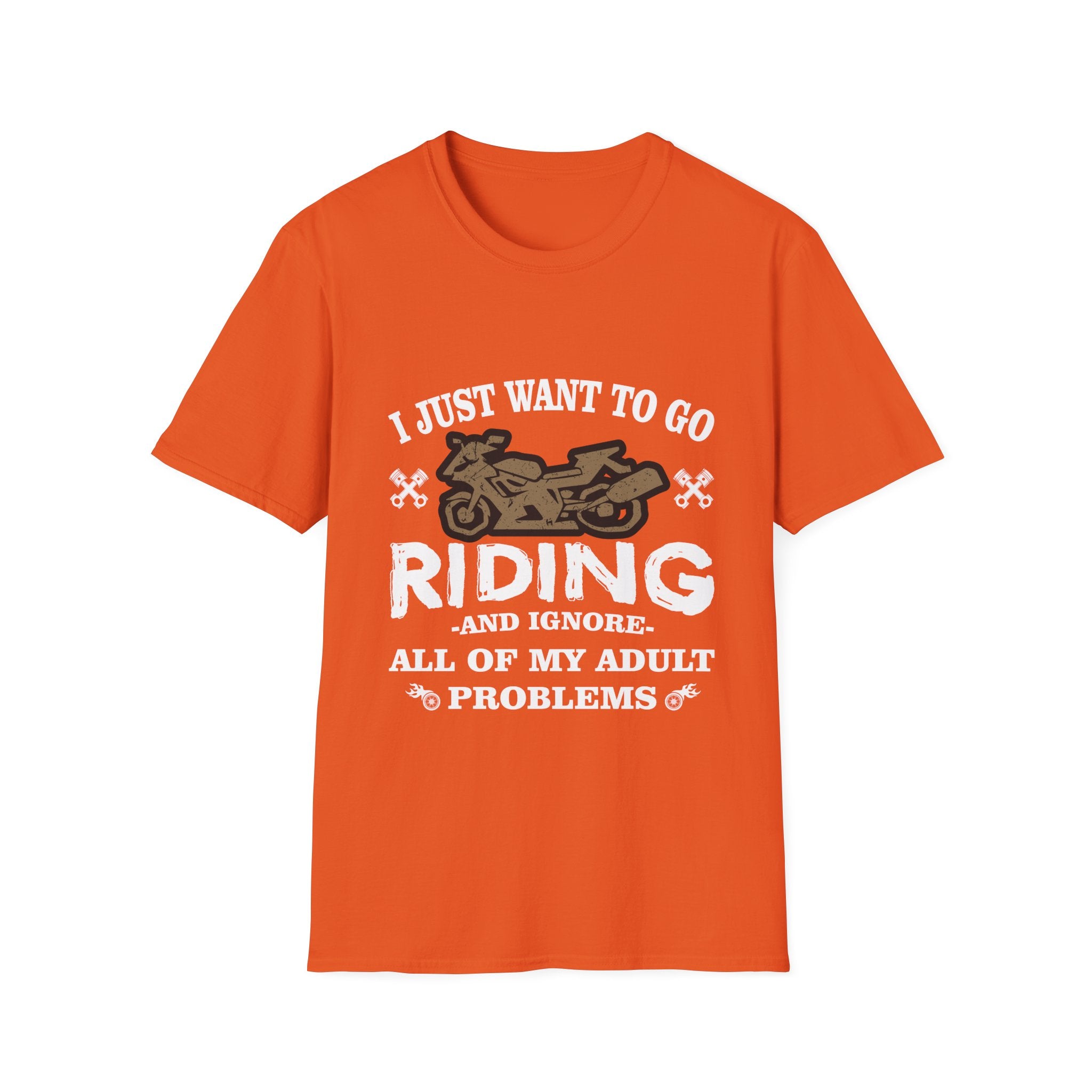 Unisex Riding T-Shirt - Perfect for Bikers, Adulting Humor, Birthdays, Gifts for Him, Summer Wear