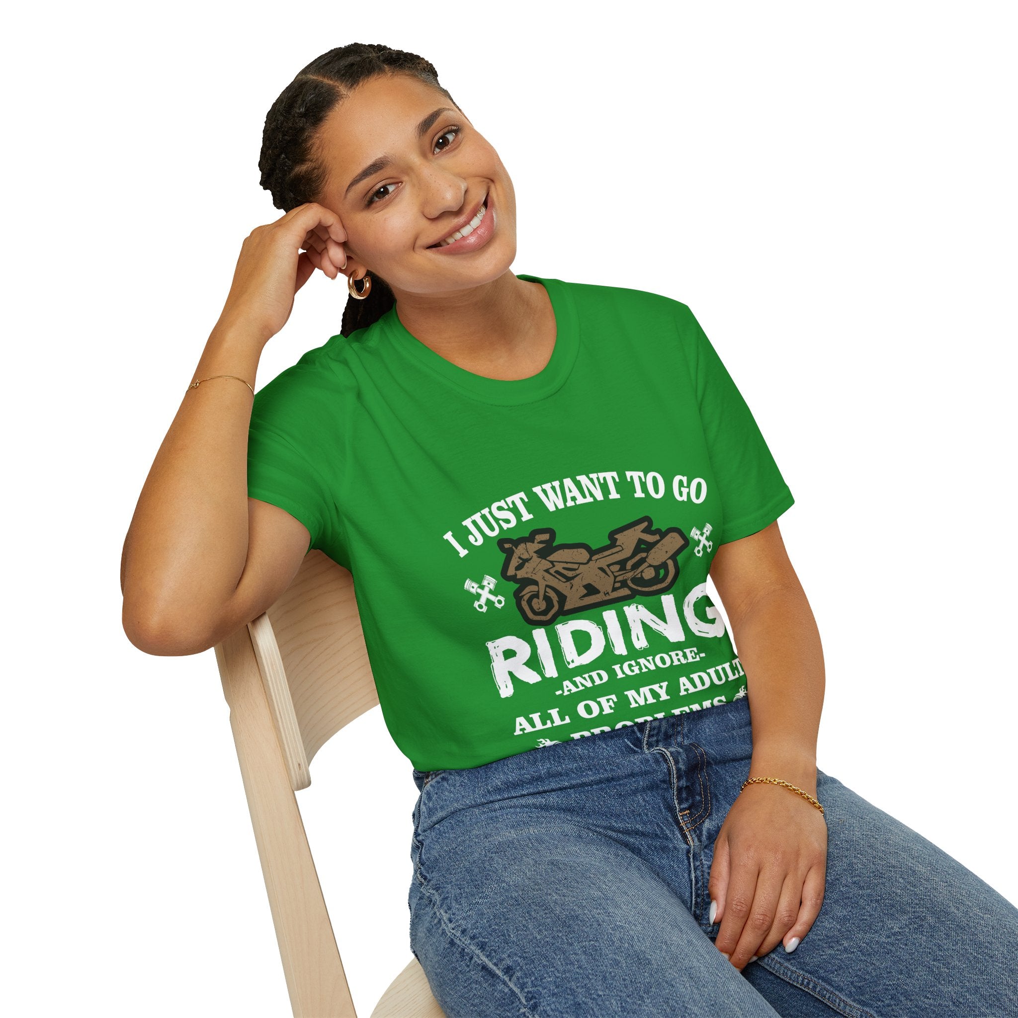 Unisex Riding T-Shirt - Perfect for Bikers, Adulting Humor, Birthdays, Gifts for Him, Summer Wear