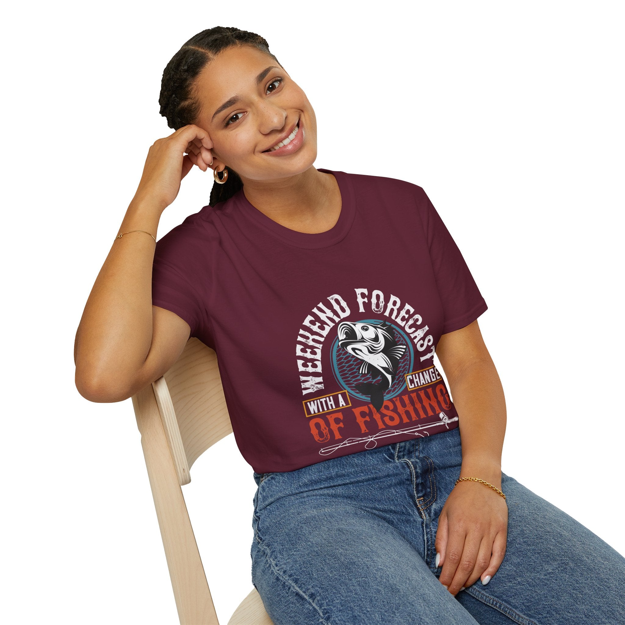 Weekend Fishing Forecast Unisex T-Shirt, Fishing Shirt