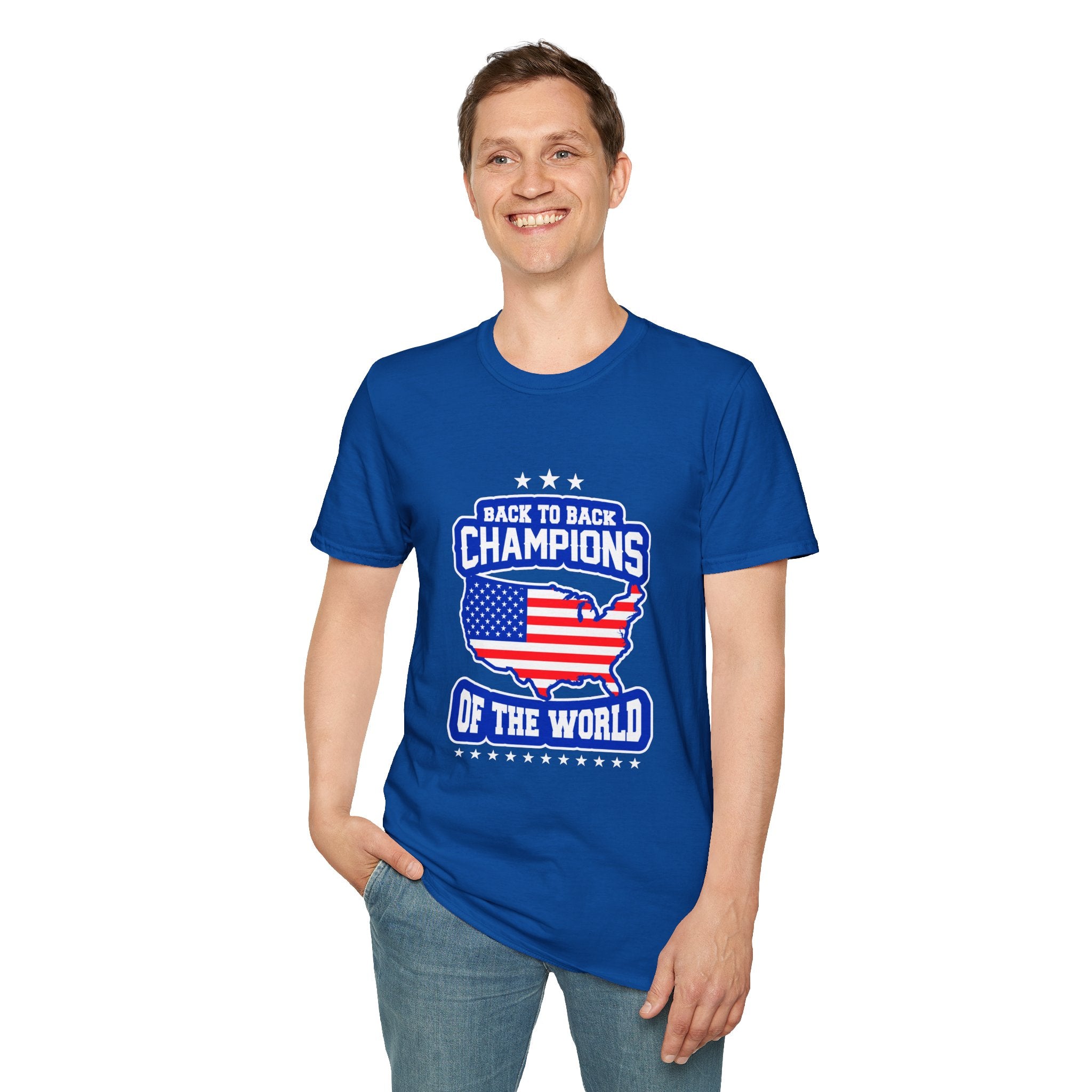 Patriotic Unisex T-Shirt for Champions | Casual Wear, Gift for Sports Lovers, All-American Style, 4th of July, Everyday Comfort
