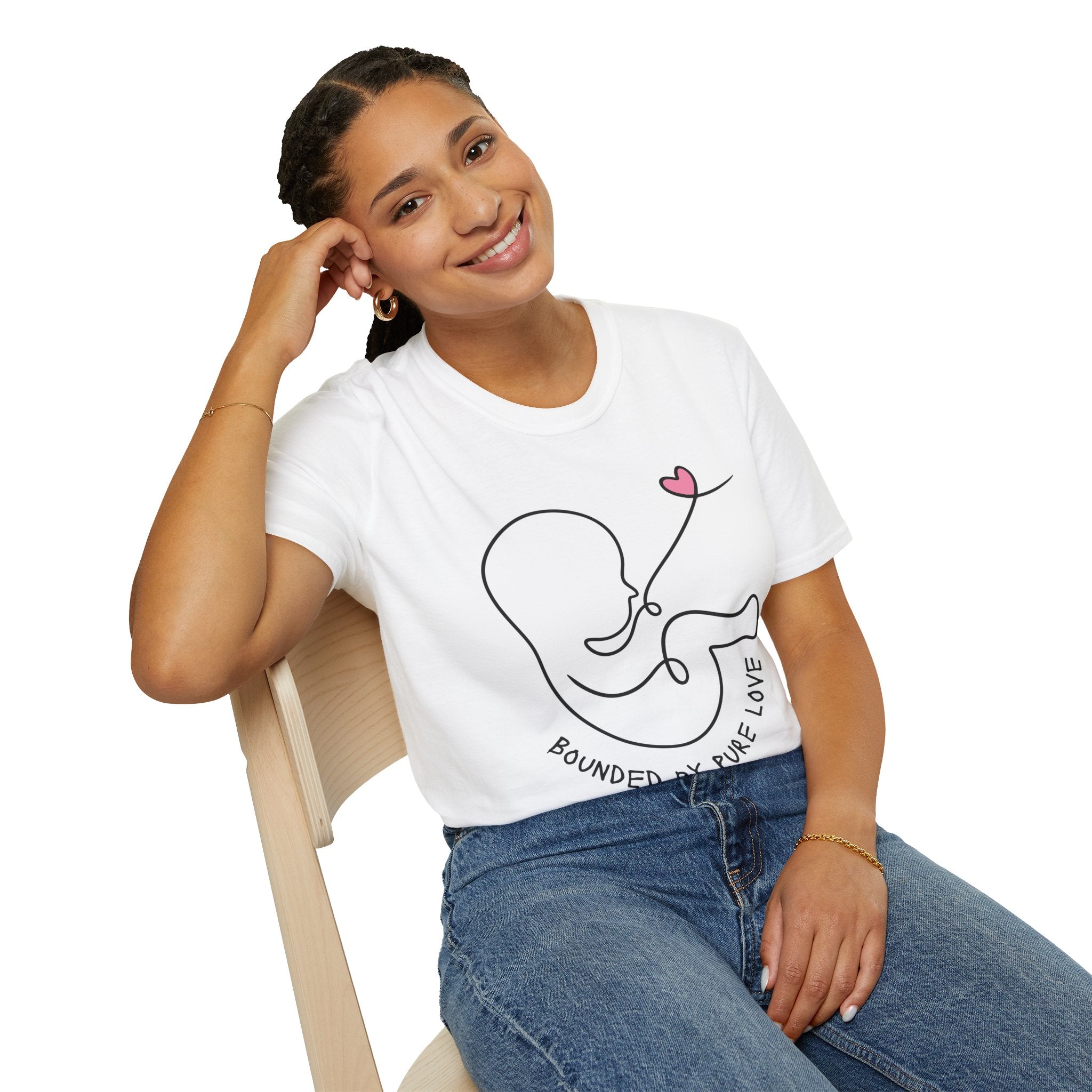 Bounded by Pure Love Unisex T-Shirt, Cute Tee, Expecting