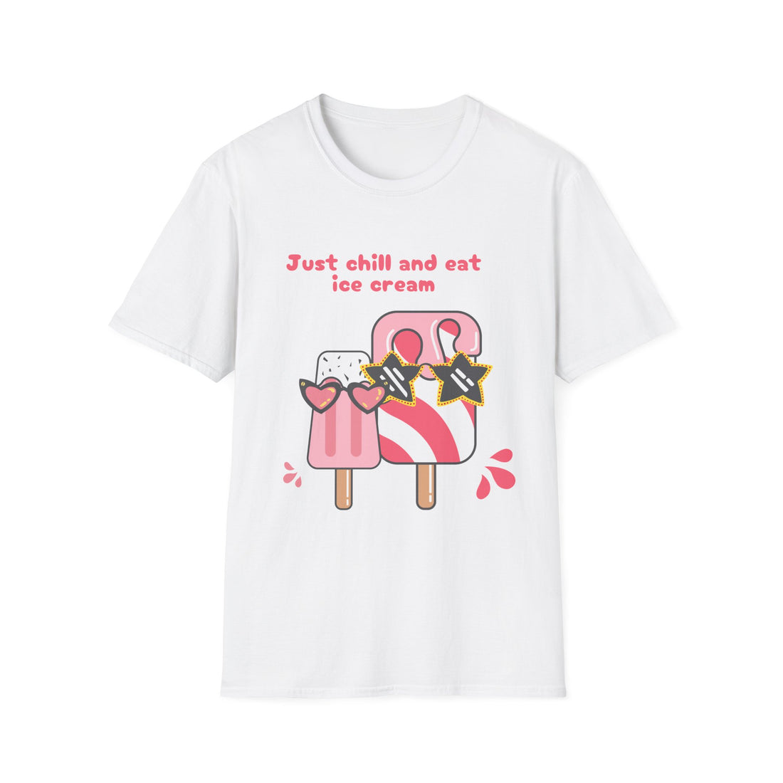 Summer Chill Ice Cream T-Shirt, Unisex Softstyle Tee, Cute Graphic Shirt