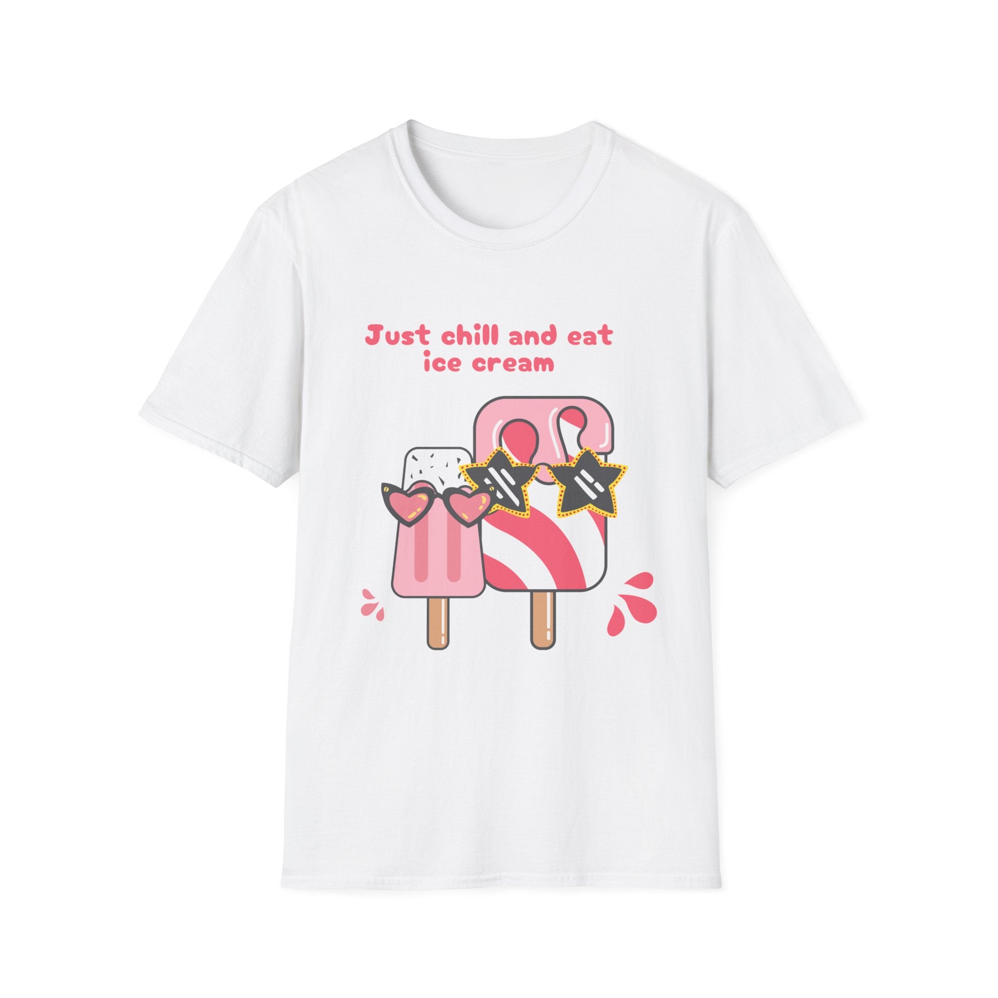 Summer Chill Ice Cream T-Shirt, Unisex Softstyle Tee, Cute Graphic Shirt