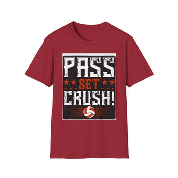 Volleyball Passion T-Shirt | Pass Set Crush! | Sports Tee