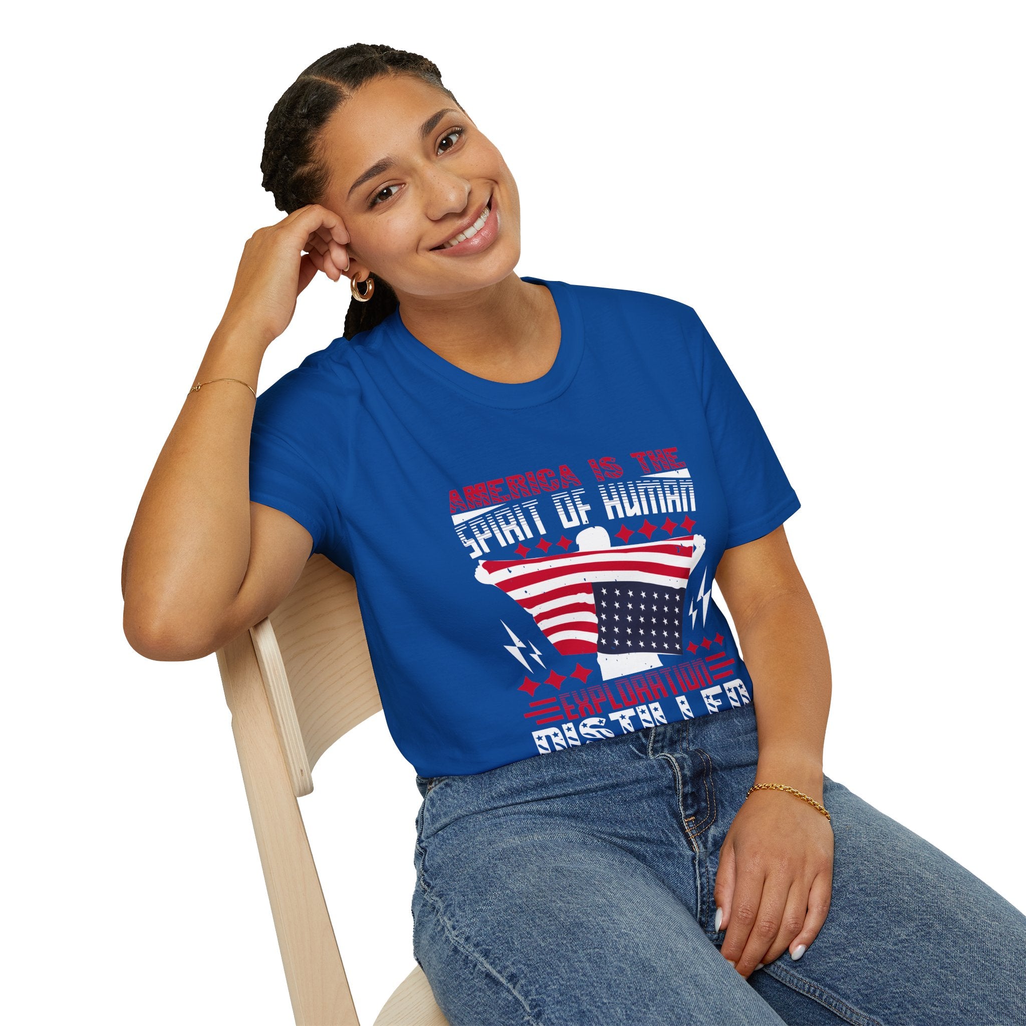 Vintage American Spirit T-Shirt, Unisex Graphic Tee, Patriotic Apparel, Gift for Explorers, Independence Day Shirt
