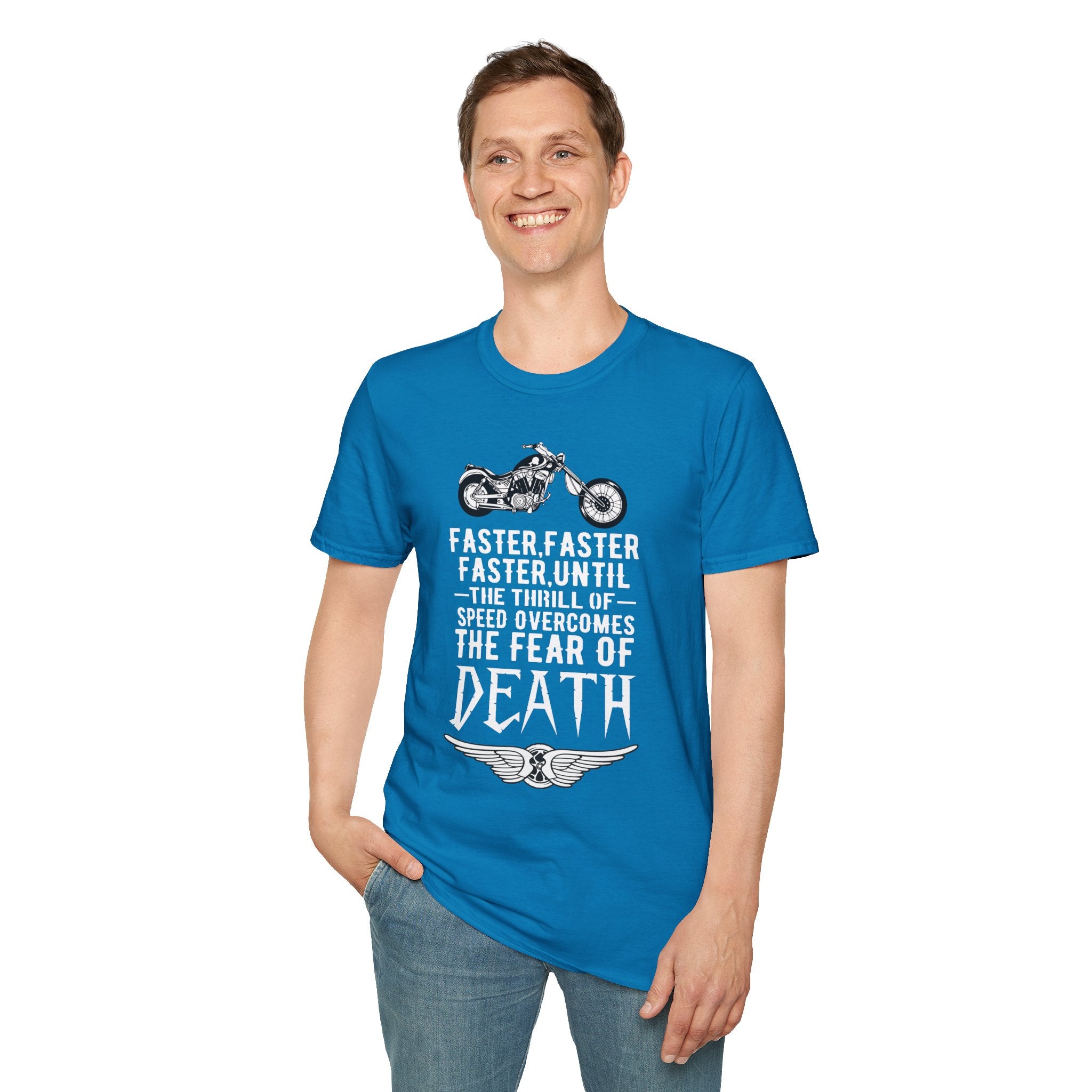 Motorcycle Enthusiast Unisex T-Shirt - Fearless Biker Tee, Gift for Riders, Road Trip Apparel, Freedom Shirt, Adventure Clothing