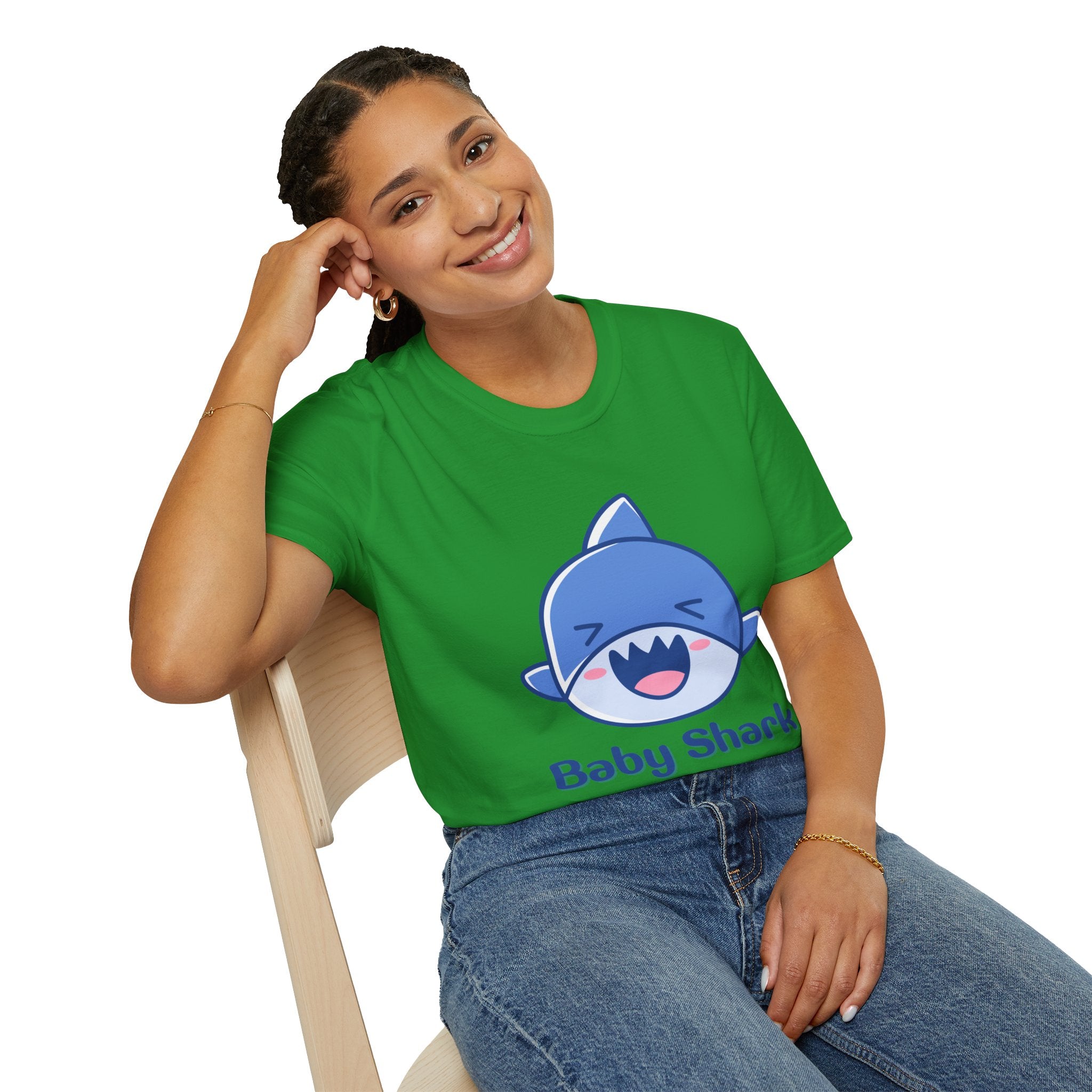 Baby Shark Softstyle T-Shirt, Fun Kids Tee, Cute Baby Shark Shirt