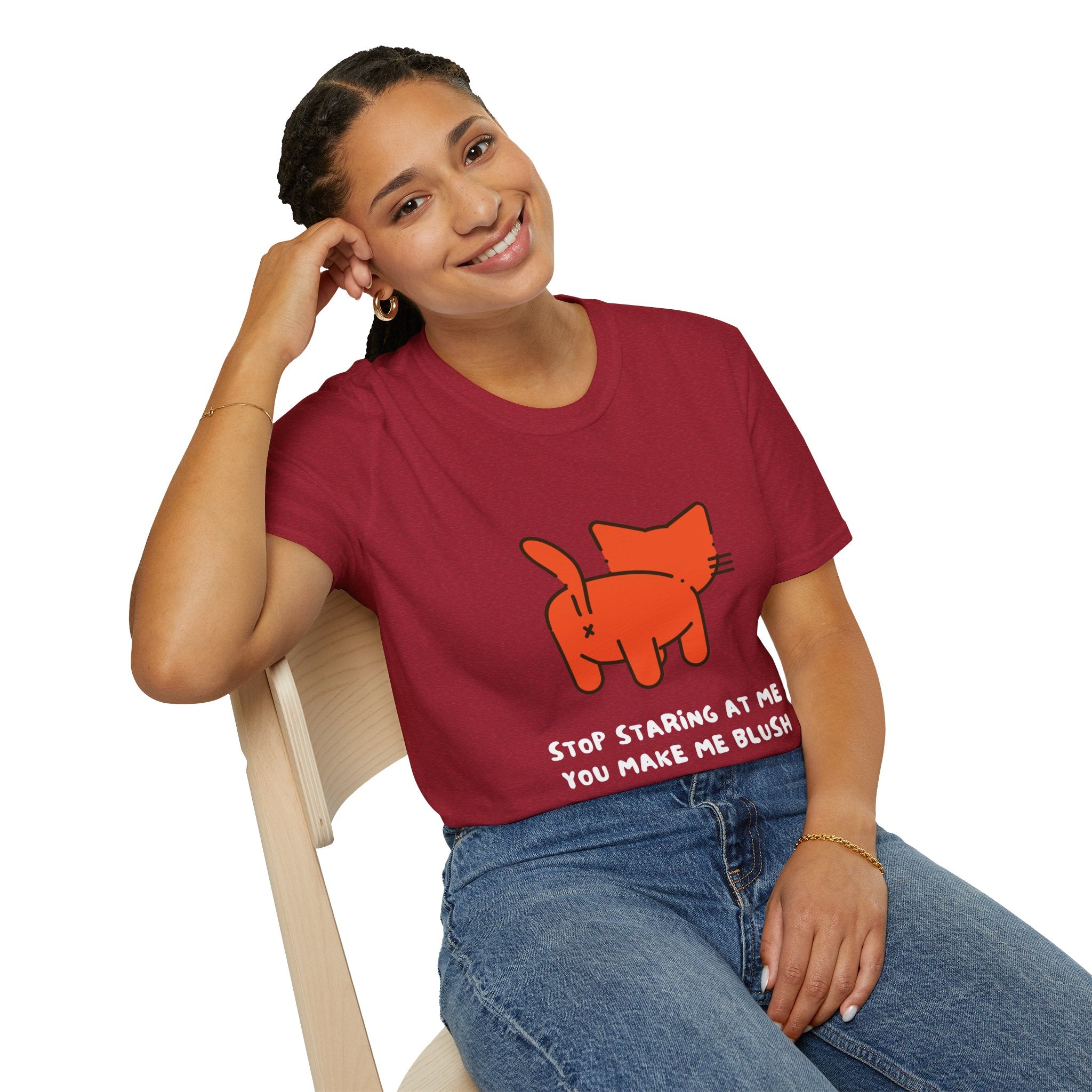 Adorable Cat Graphic Tee, Funny Cat Shirt, Gift for Cat Lovers