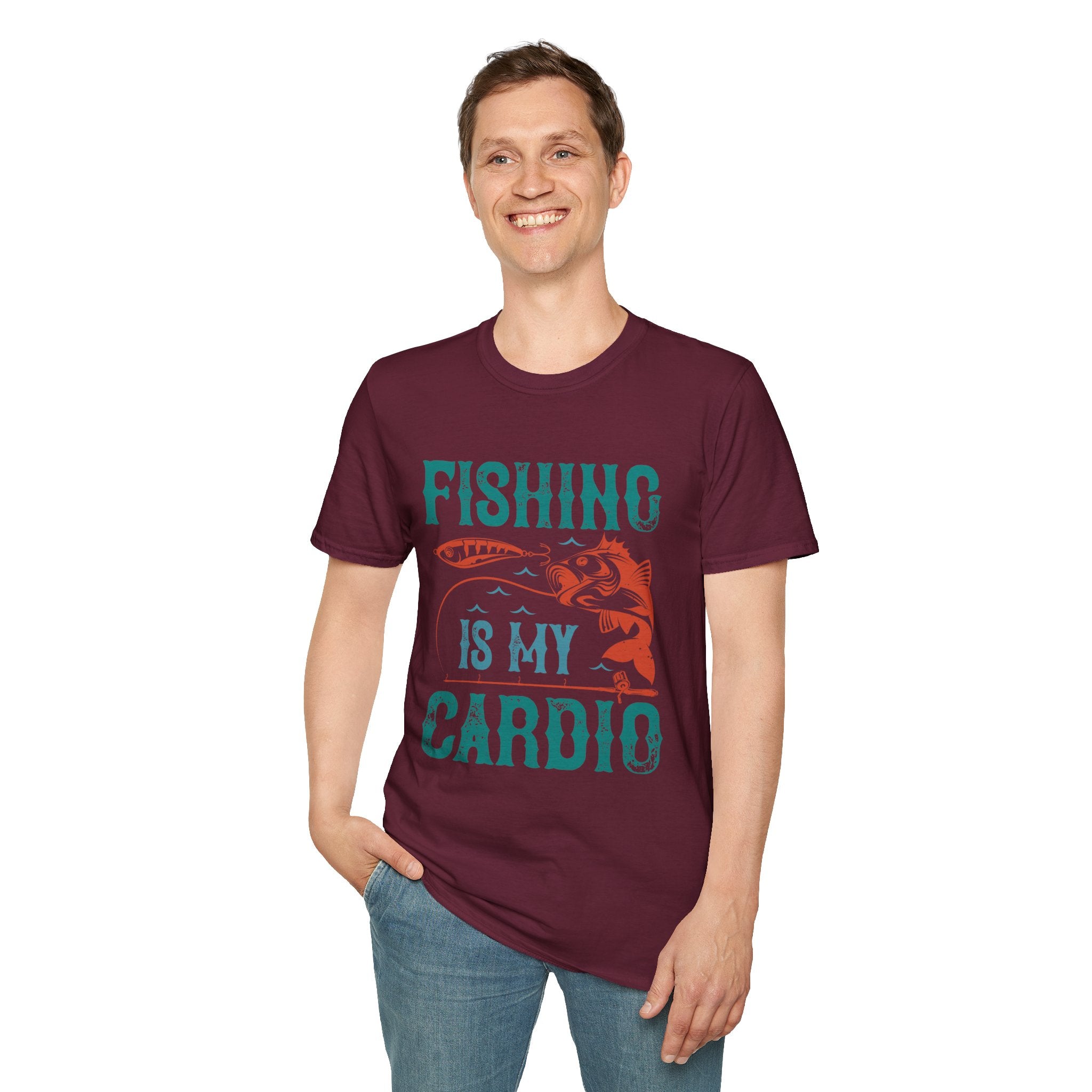 Fishing Is My Cardio Unisex Softstyle T-Shirt, Fishing  Tee