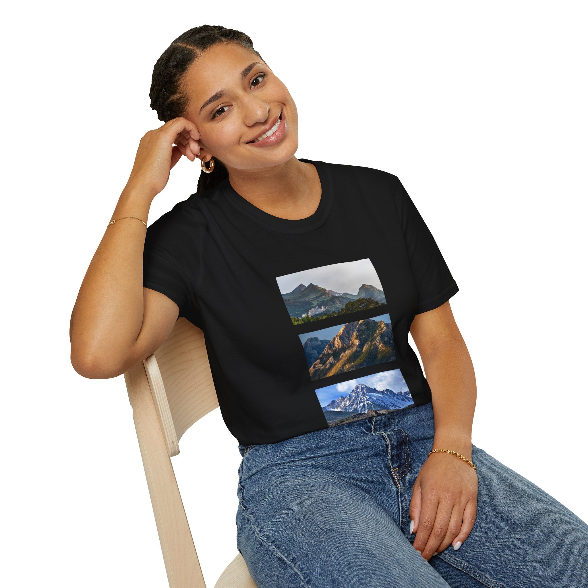 Mountain Photography Unisex Softstyle T-Shirt - Nature Lover Gift