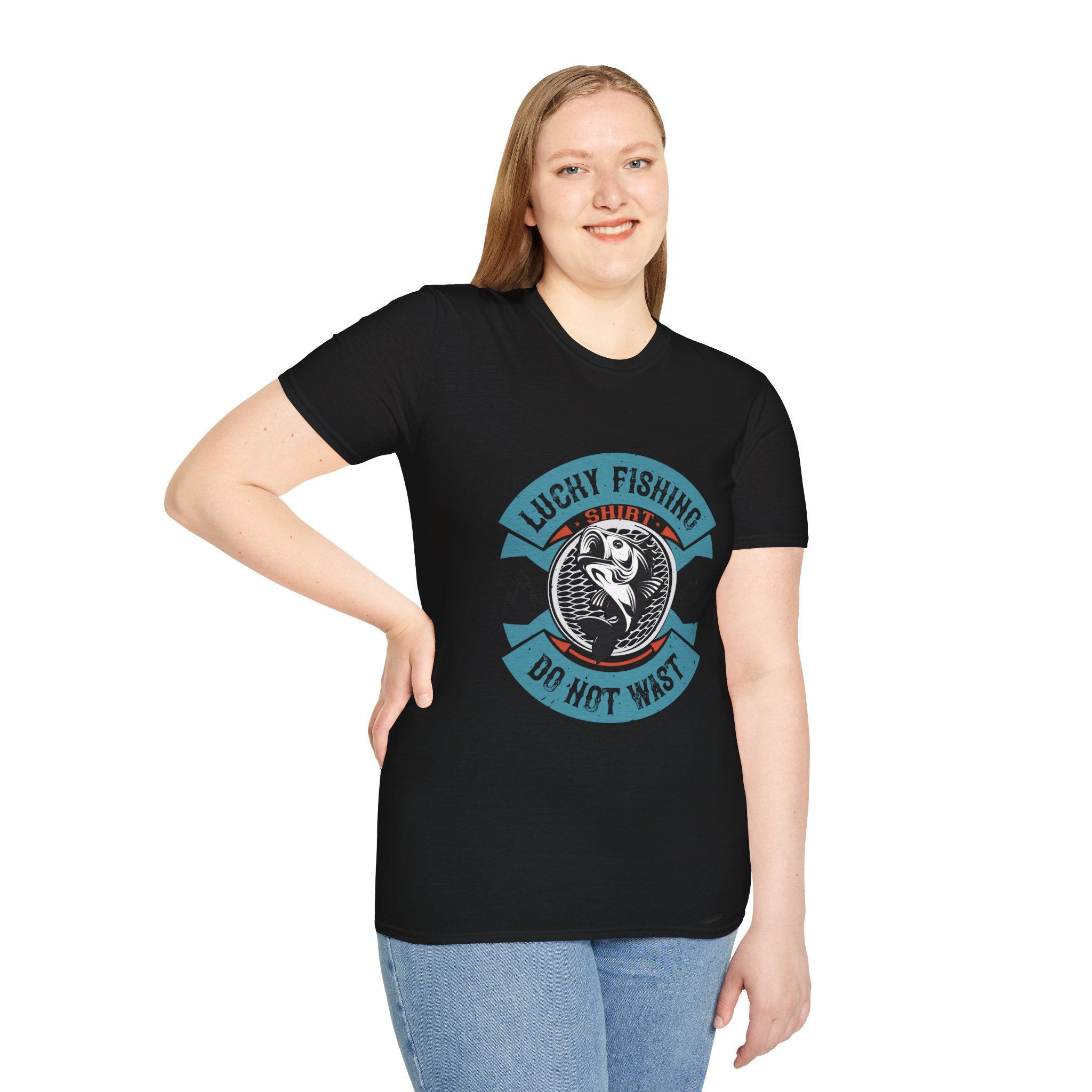Lucky Fishing Graphic Tee, Unisex Fishing T-Shirt