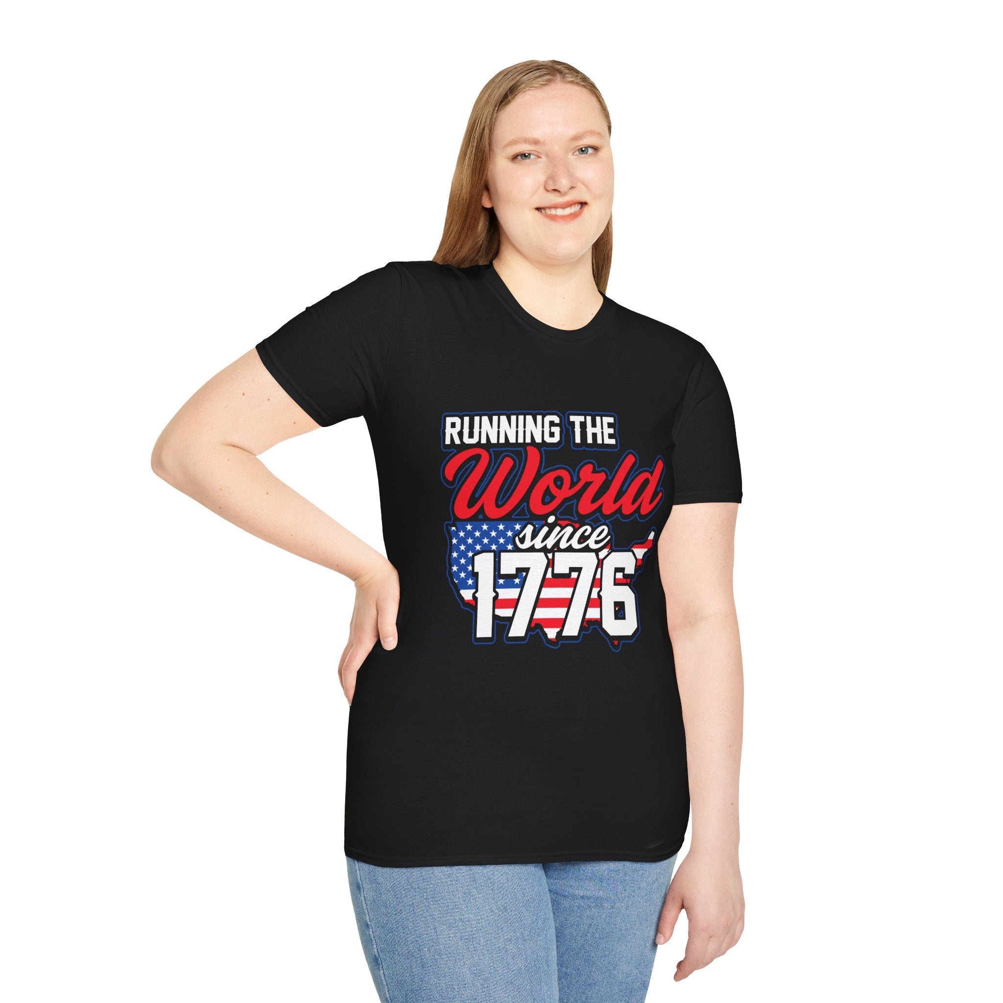 Patriotic Running T-Shirt: Celebrate Freedom, 4th of July, Sports Events, Unisex Tee, Gift for Fitness Lovers, Casual Wear