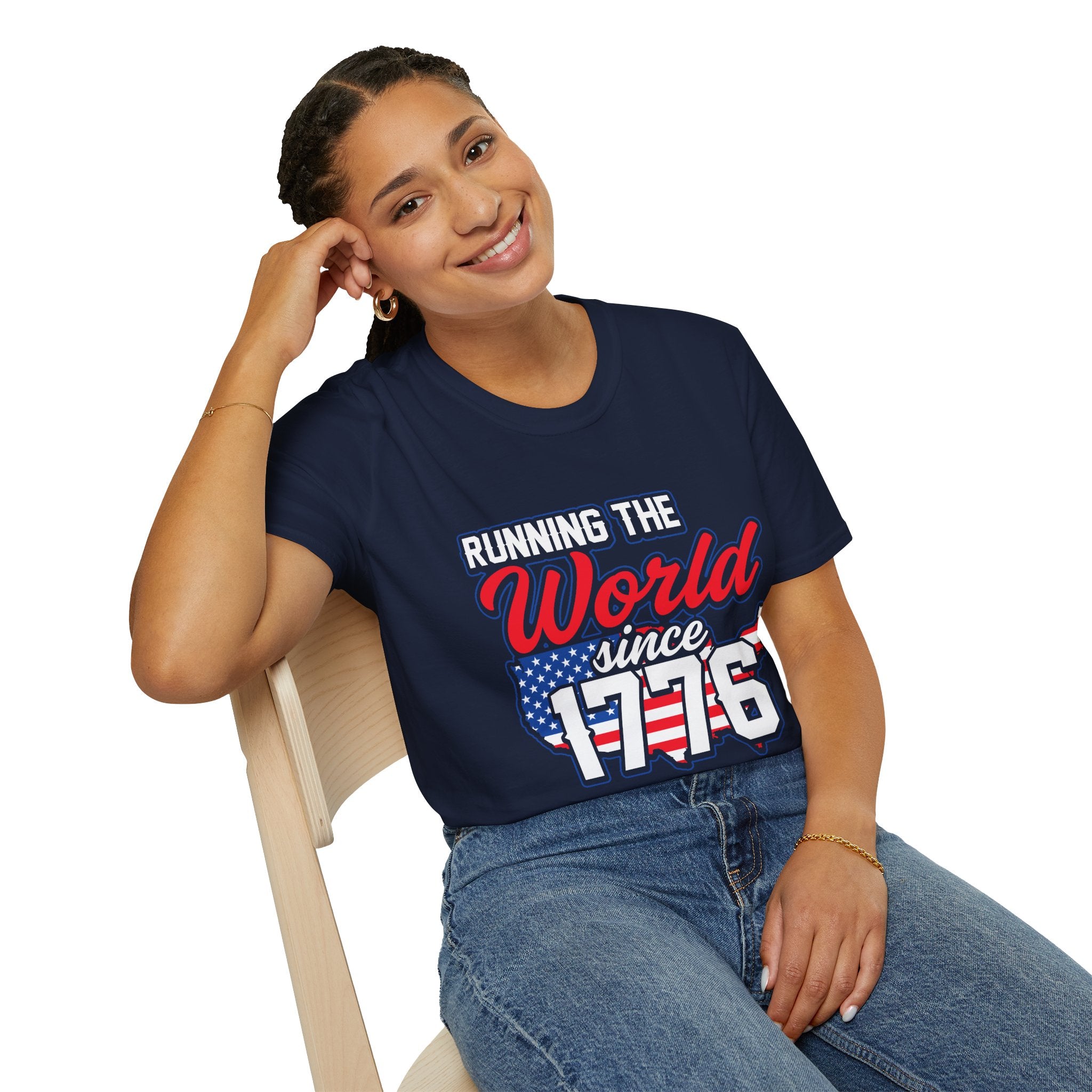 Patriotic Running T-Shirt: Celebrate Freedom, 4th of July, Sports Events, Unisex Tee, Gift for Fitness Lovers, Casual Wear