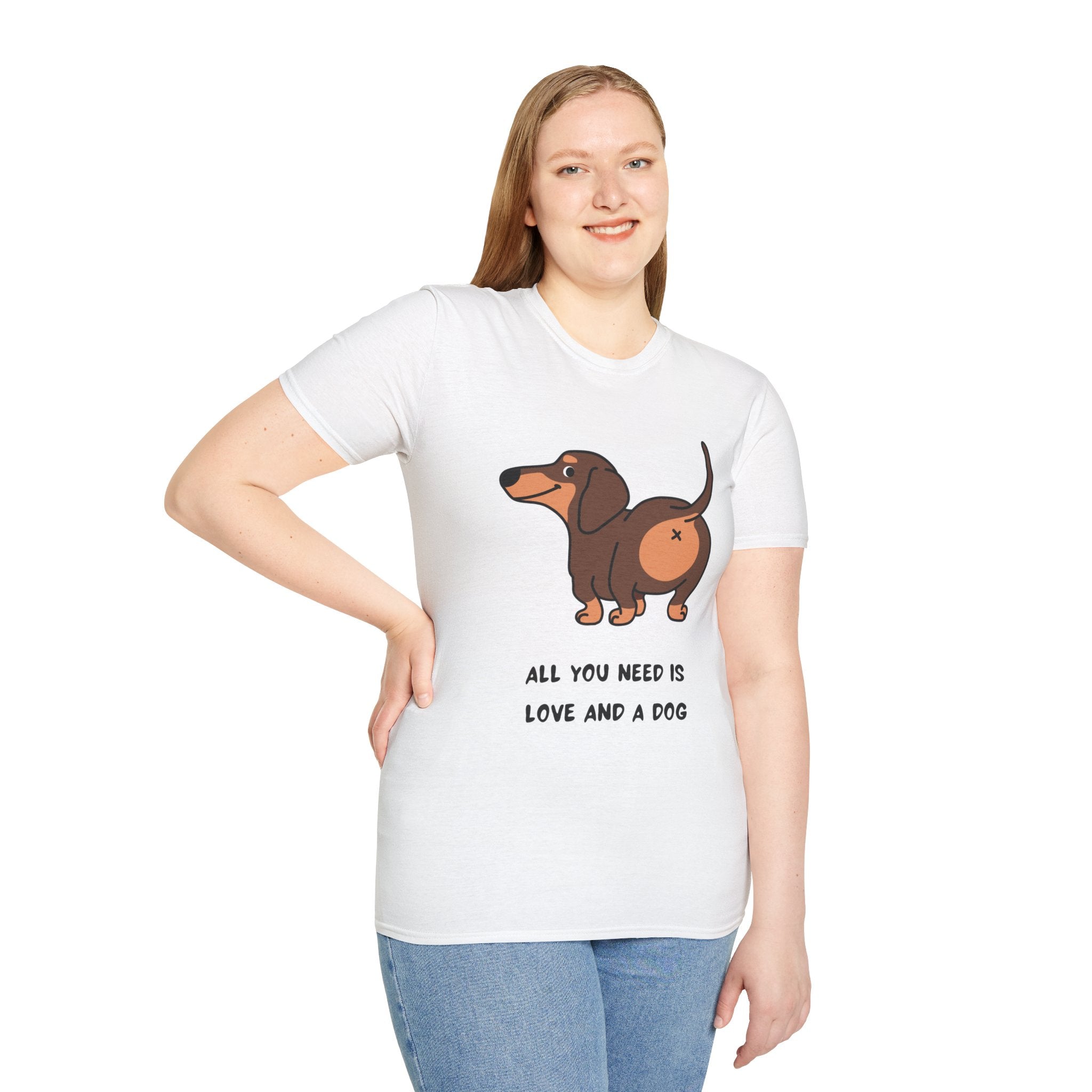 All You Need Is Love and a Dog T-Shirt - Cute Pet Lover Tee