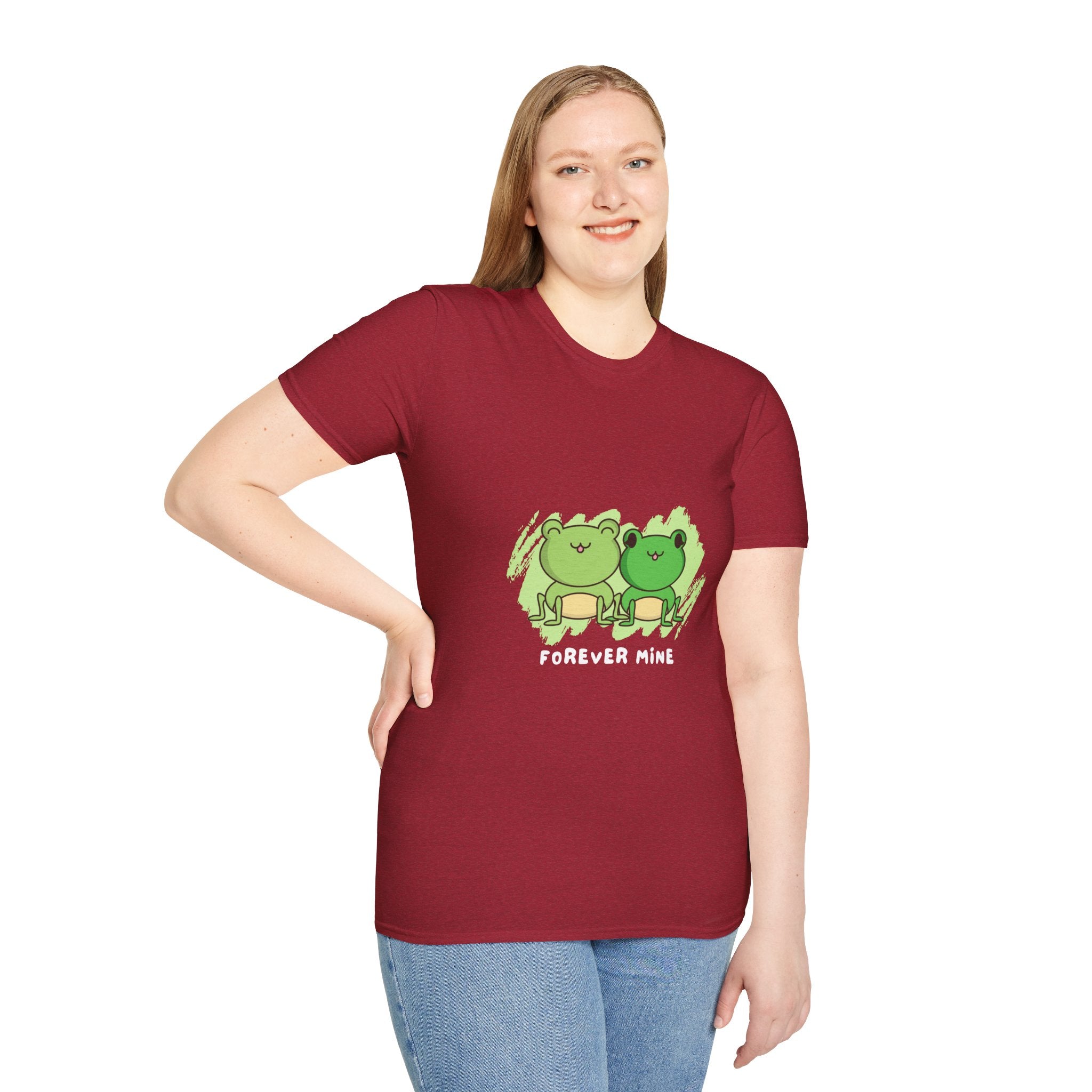 Forever Mine Couple T-Shirt, Cute Frog Lovers Gift, Unisex Softstyle Tee