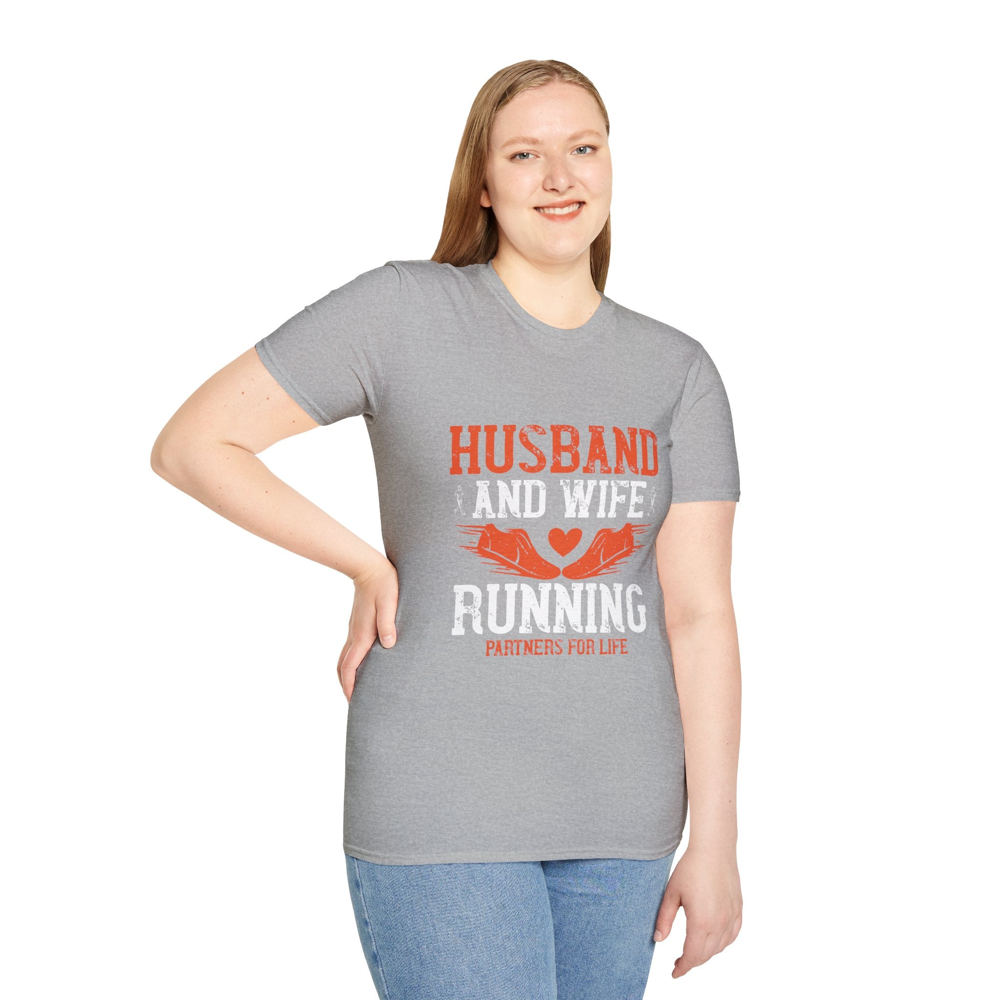 Couples Running T-Shirt, Husband and Wife Matching Tees