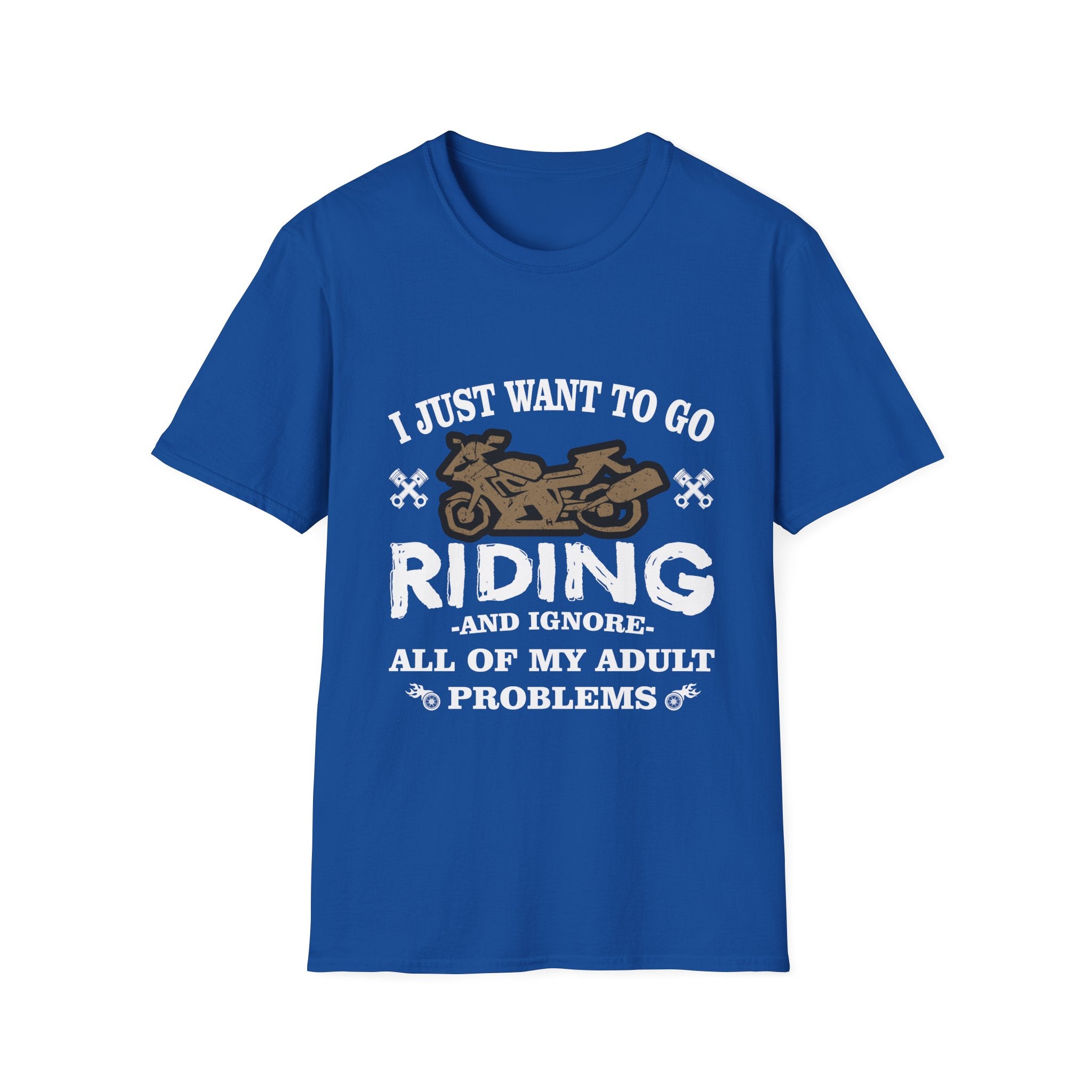 Unisex Riding T-Shirt - Perfect for Bikers, Adulting Humor, Birthdays, Gifts for Him, Summer Wear