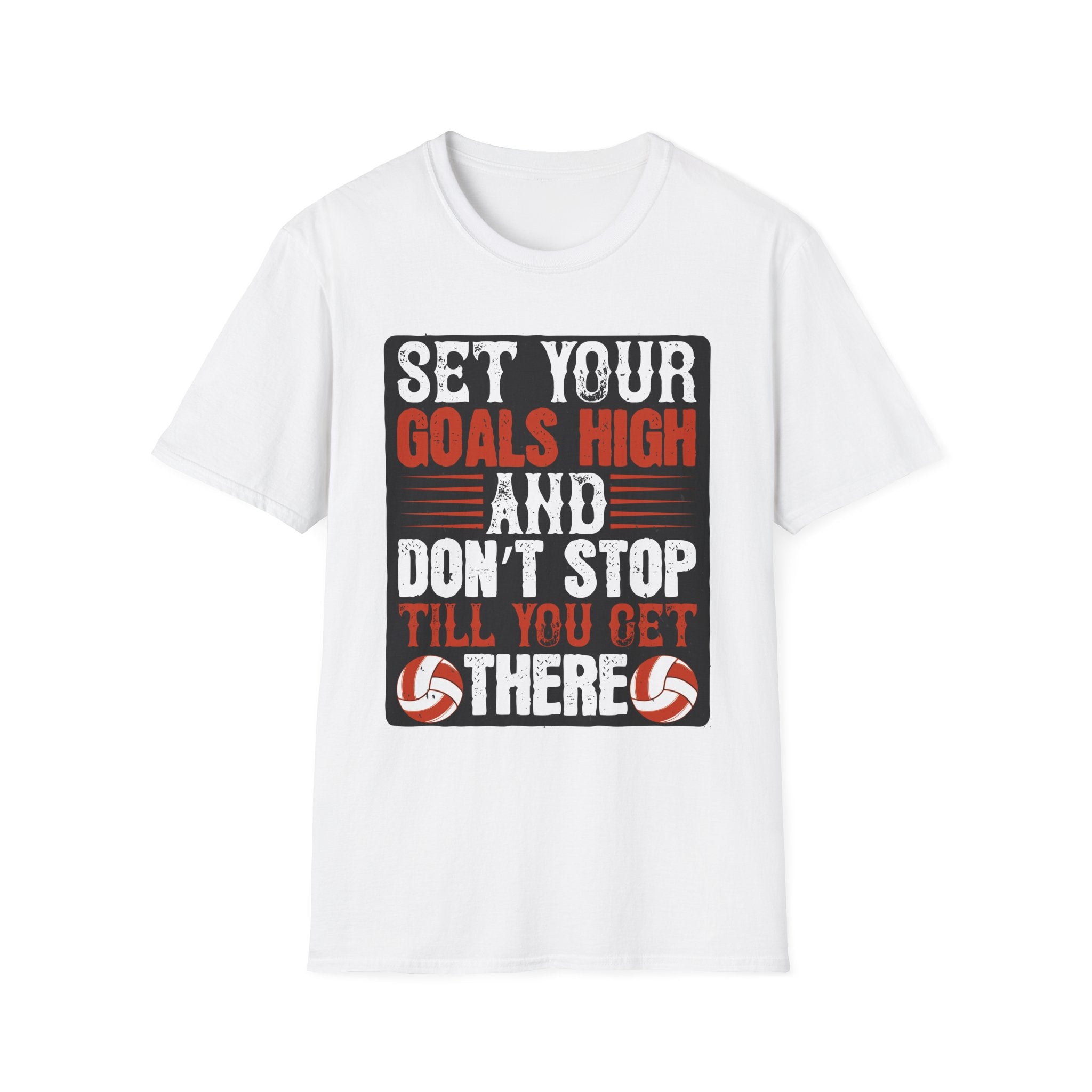 Motivational Unisex T-Shirt - "Set Your Goals High" - Inspirational Workout Tee
