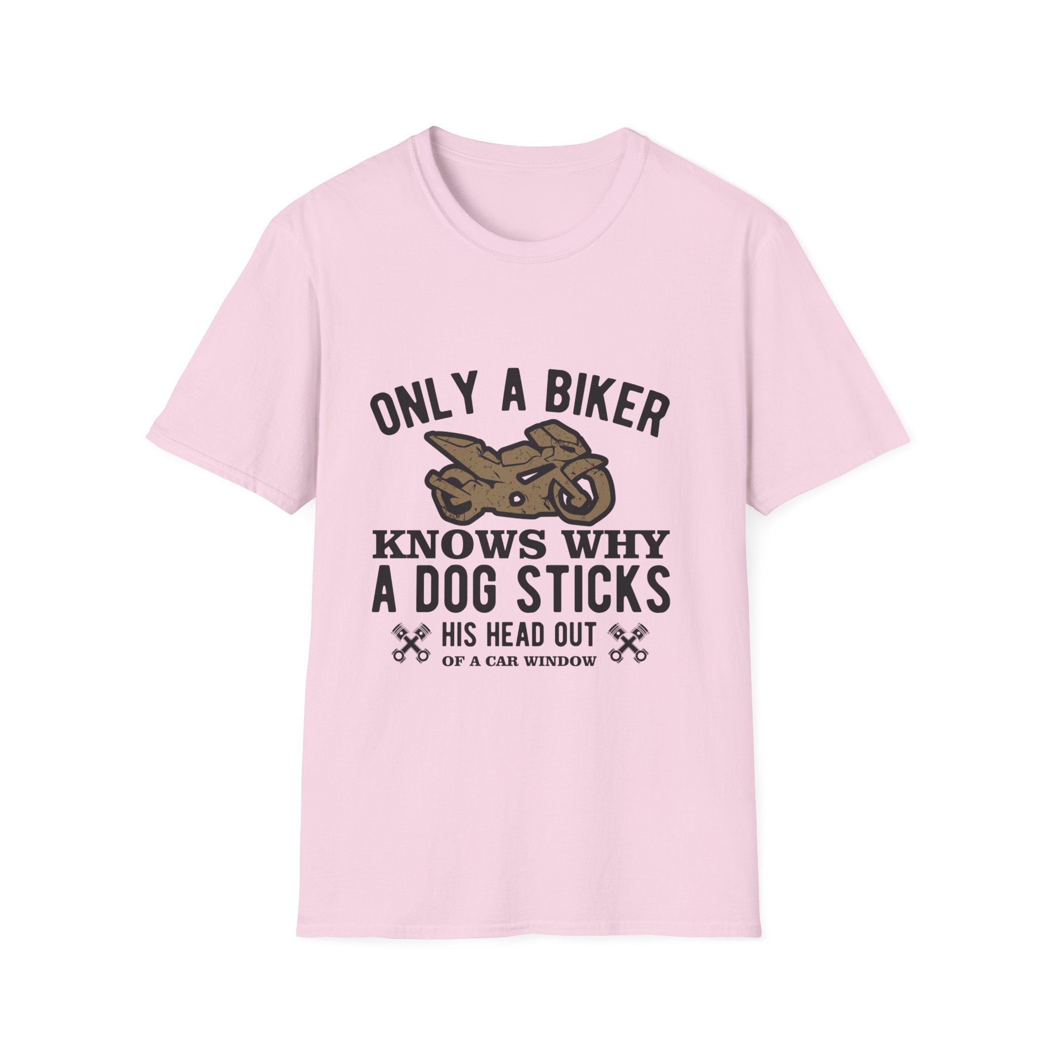 Funny Biker T-Shirt, Unisex Softstyle Tee for Dog Lovers, Perfect Gift for Birthdays, Holidays, and Biker Events, Cool Graphic Tee, [...]