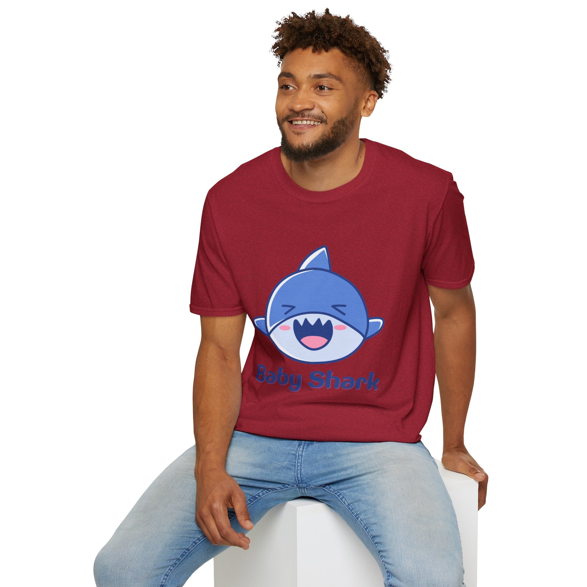 Baby Shark Softstyle T-Shirt, Fun Kids Tee, Cute Baby Shark Shirt