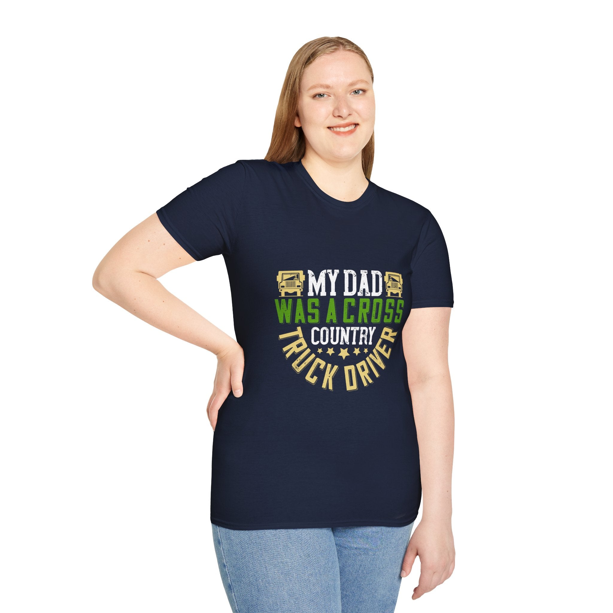 Proud Truck Driver T-Shirt, Father's Day Gift, Dad Appreciation, Cross Country Driving, Unisex Softstyle Tee